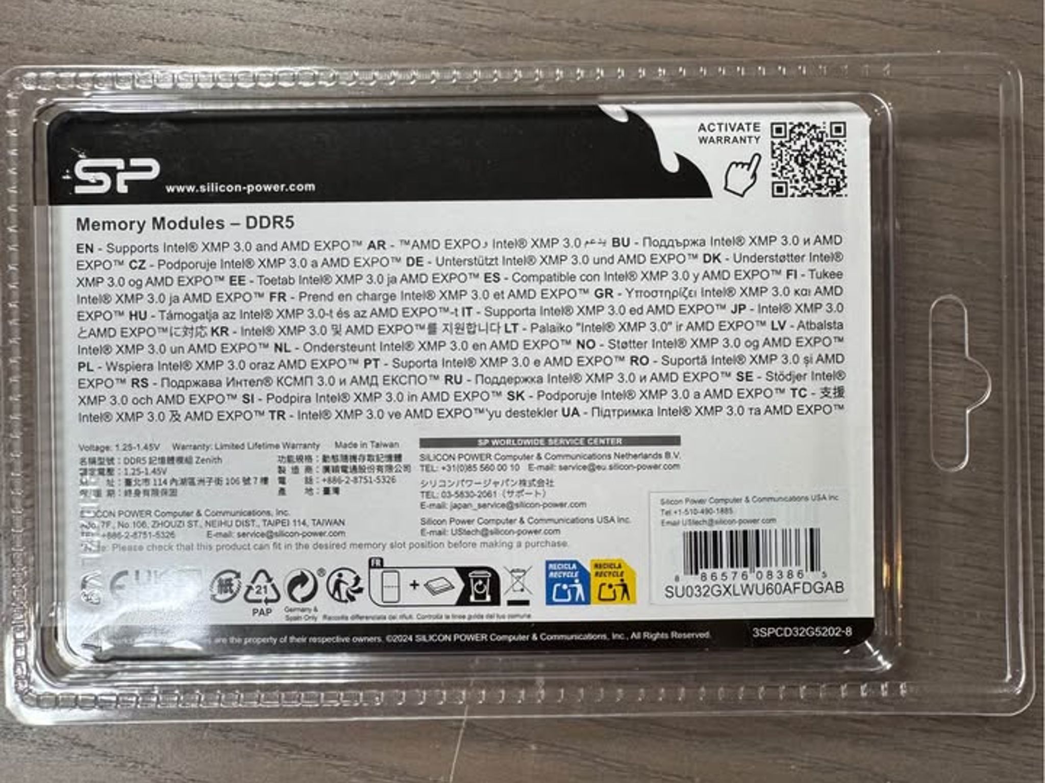 32GB SILICON POWER DDR5 ZENITH WHITE (2x16GB) 6000 MHZ CL30-38-38-96 1.35V