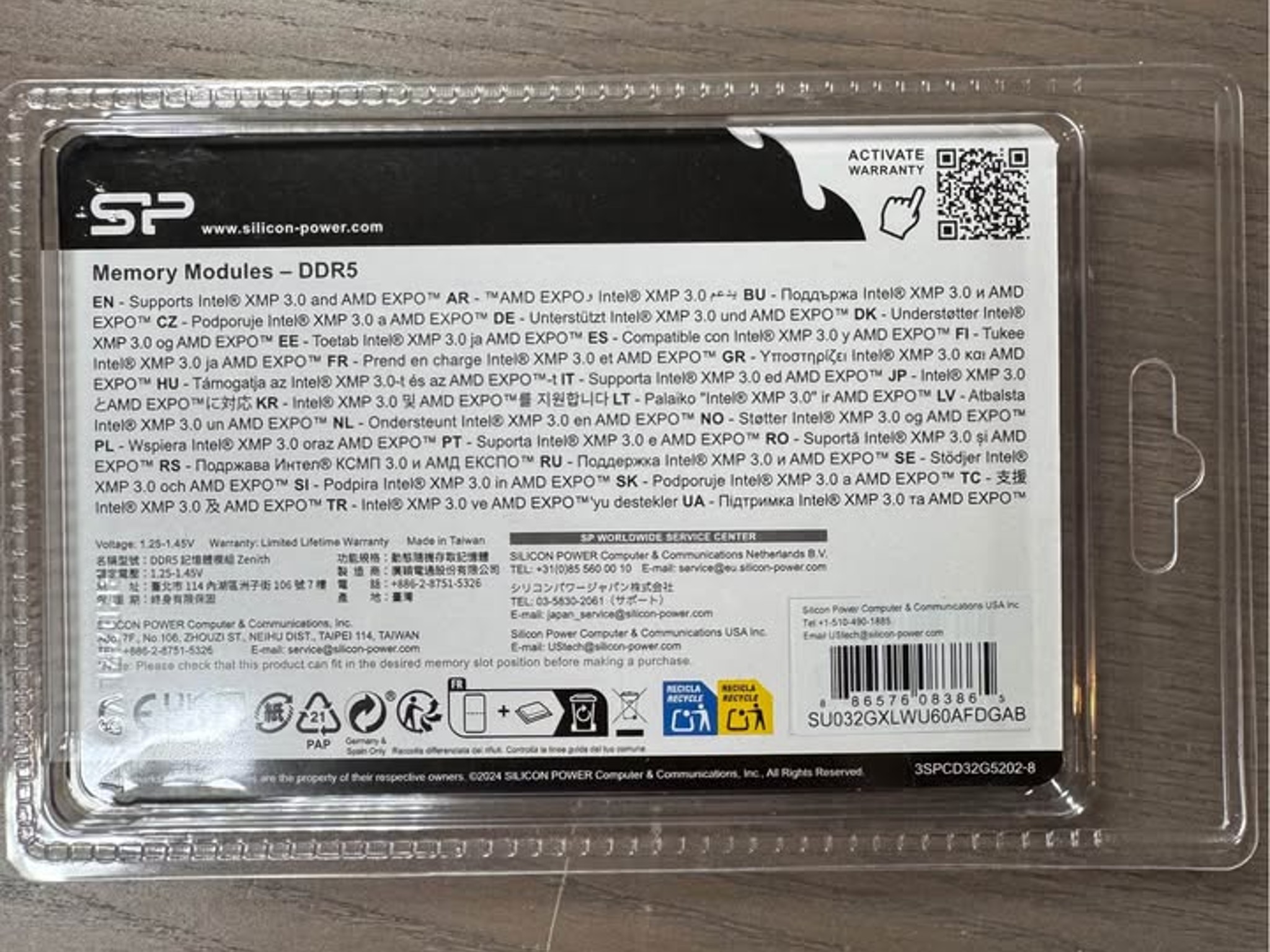 32GB SILICON POWER DDR5 ZENITH WHITE (2x16GB) 6000 MHZ CL30-38-38-96 1.35V
