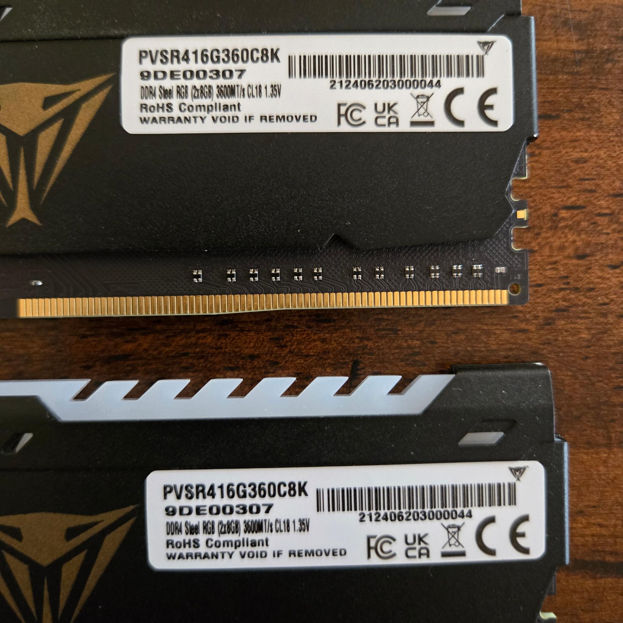 Patriot Viper Steel RGB 16GB (2x8GB) DDR4 3600MHz CL18 RAM PVSR416G360C8K