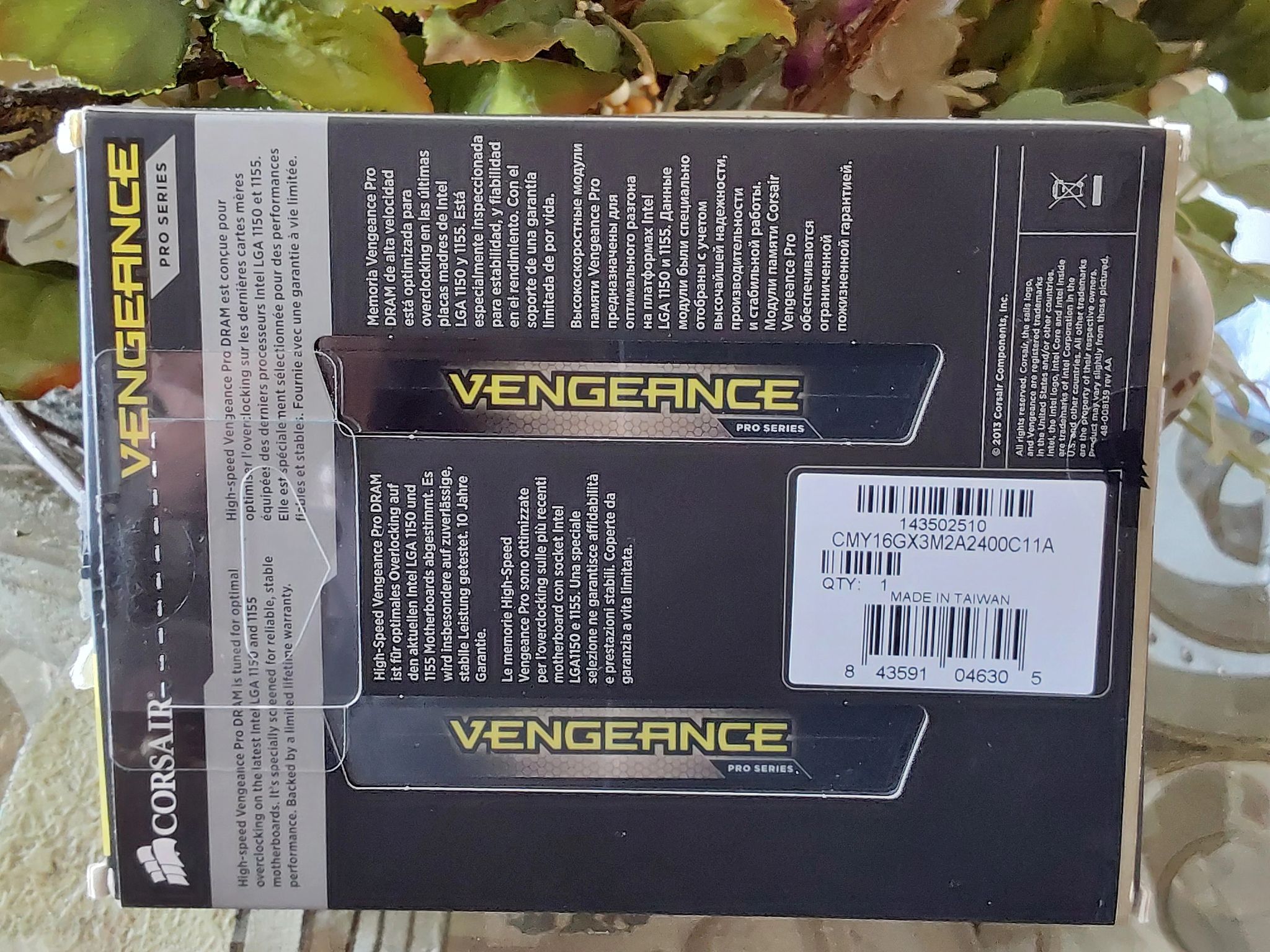 Corsair Vengeance Pro Series 16GB (8 x 2) DDR3-2400MHz (PC3 19200) DRAM