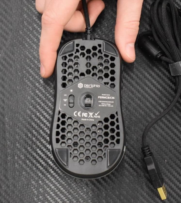 Periphio Black USB Gaming Mouse (PERMCBX36)