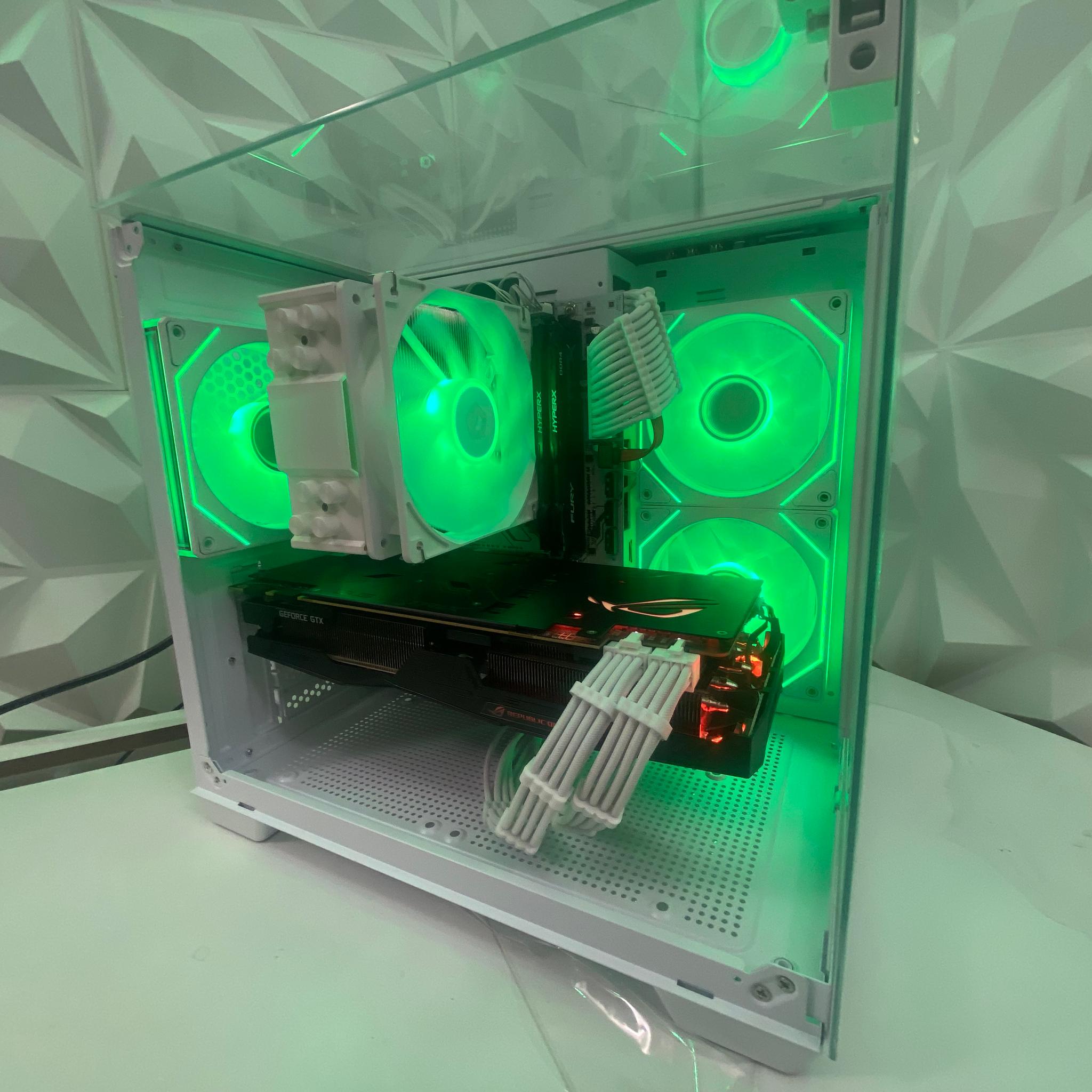 💘 💘 White Elite Build – Ryzen 7 2700 + GTX 1080 Ti 11GB | 1080p/1440p High FPS Ready