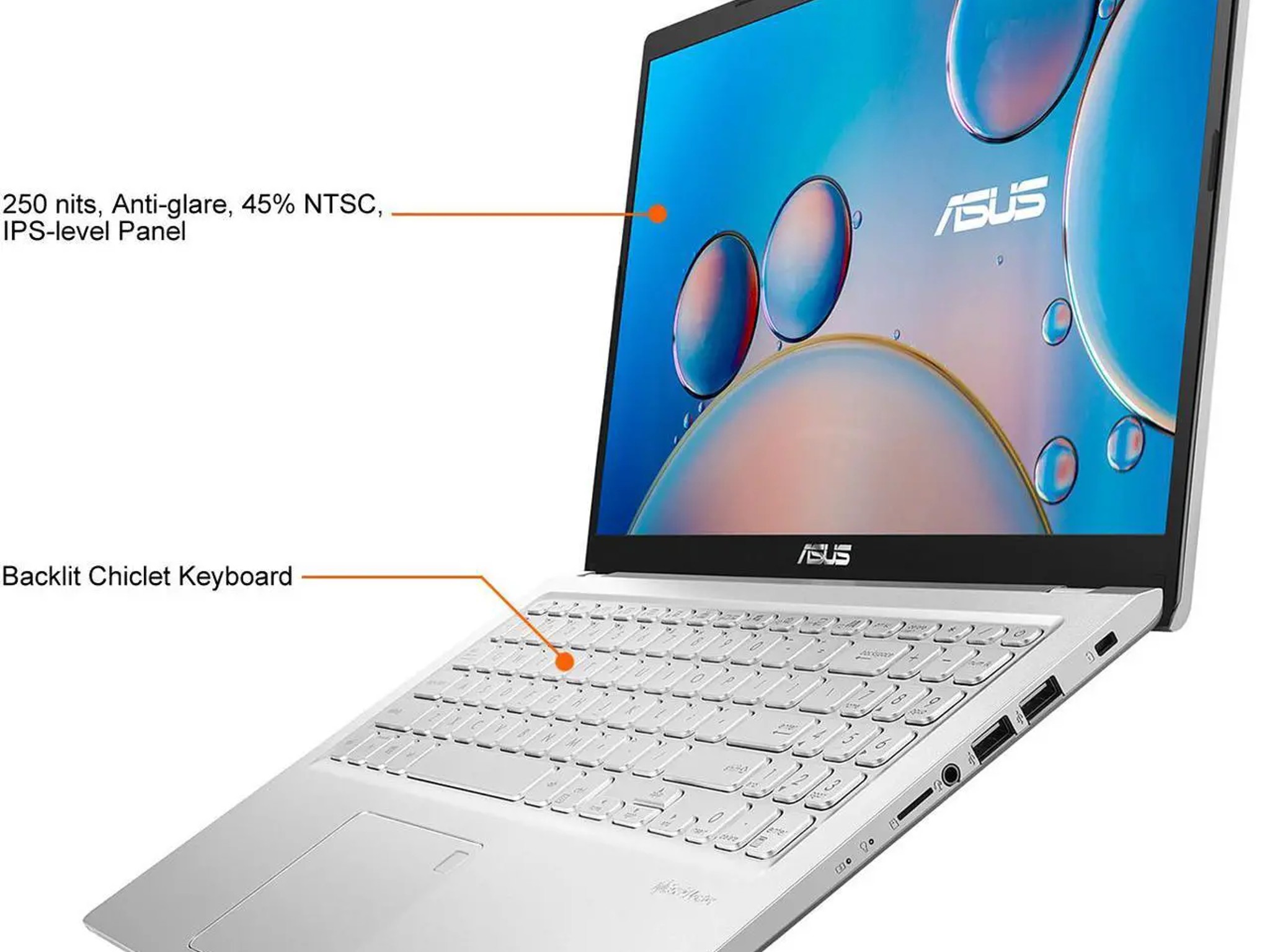 (NEW) ASUS VivoBook M515U 15.6" IPS AMD Ryzen 5 5500U 16GB RAM 512GB NVME SSD Windows 10 - Silver