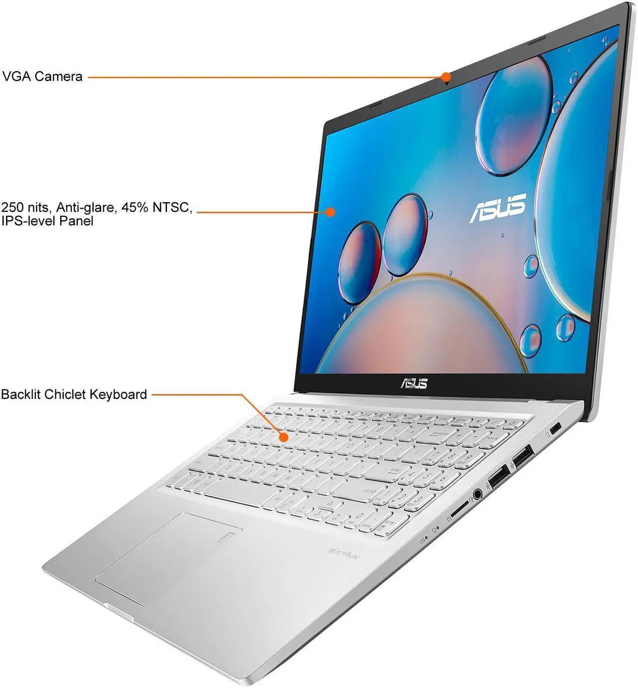 (NEW) ASUS VivoBook M515U 15.6" IPS AMD Ryzen 5 5500U 16GB RAM 512GB NVME SSD Windows 10 - Silver