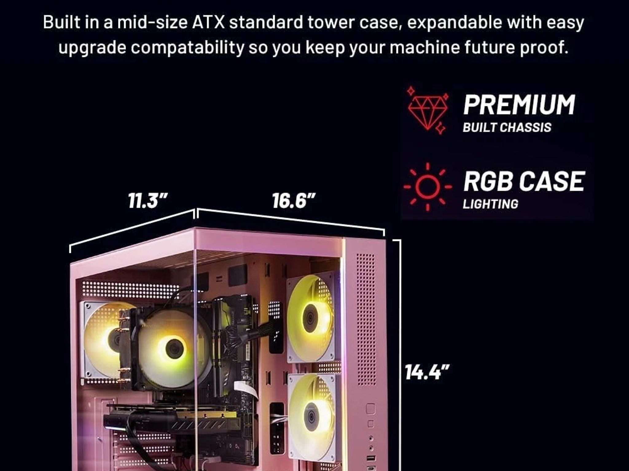 NEW & MUST GO SKYTECH AURORA Gaming PC |RYZEN 5 5500| RTX 3050|1TB NVME|16GB|