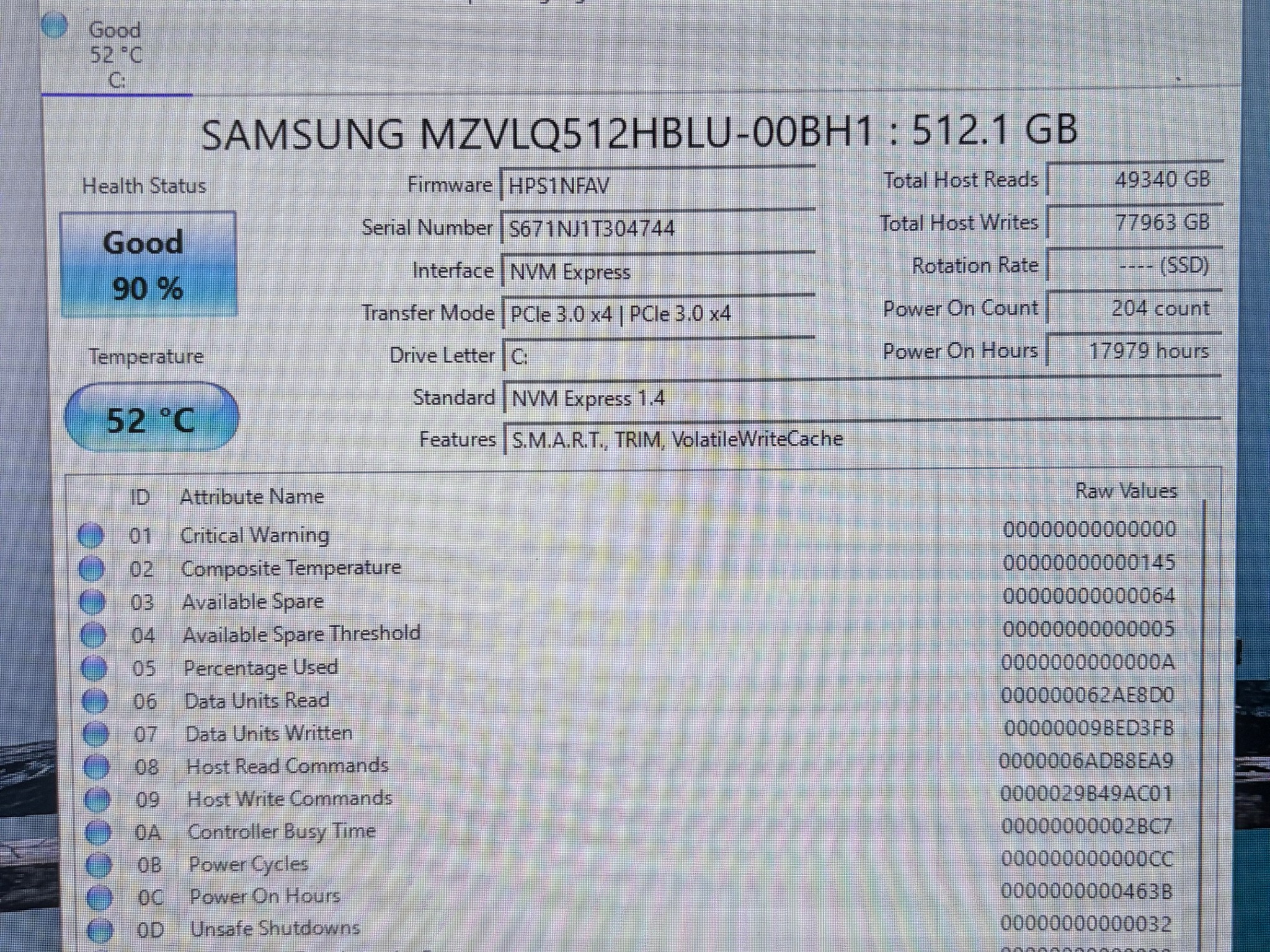 SALE! Samsung 512GB NVMe -  Speed & Health w/ Benchmarks!