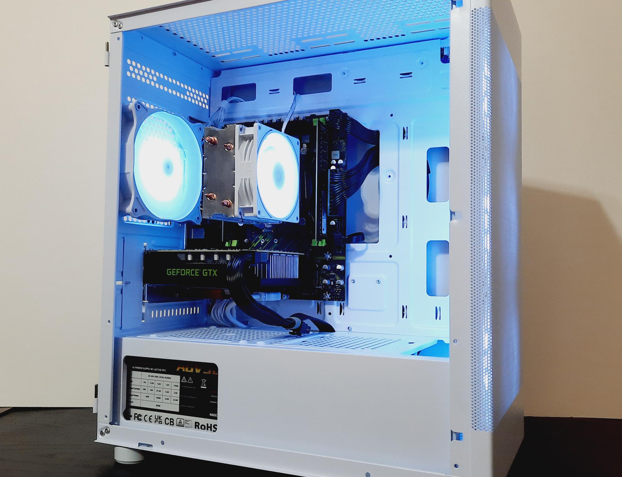 ❄️White Gaming PC wRGB - Intel Xeon 6-cores ● 16GB RAM ● 512GB SSD ● GTX 1660 Ti ● Great Value 1080p
