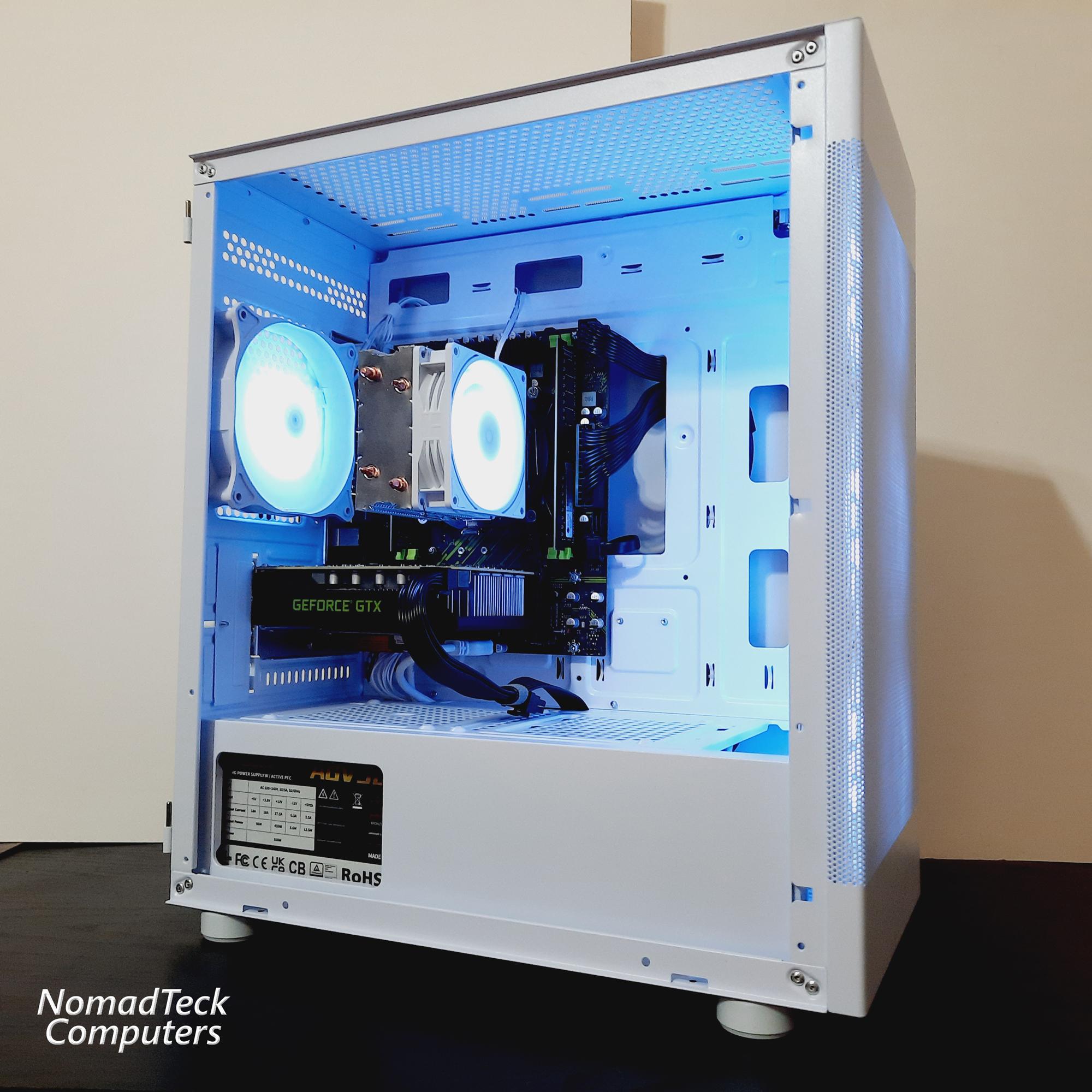 ❄️White Gaming PC wRGB - Intel Xeon 6-cores ● 16GB RAM ● 512GB SSD ● GTX 1660 Ti ● Great Value 1080p