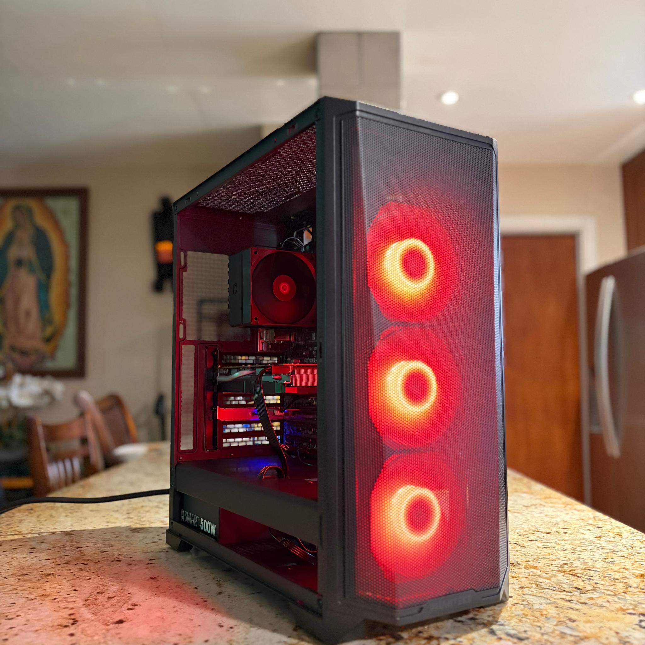 Black Gaming PC | 1660 Super 6GB | INTEL i7-7700 | 16GB RAM | 500GB SATA SSD | Wi-Fi + BT Pcie