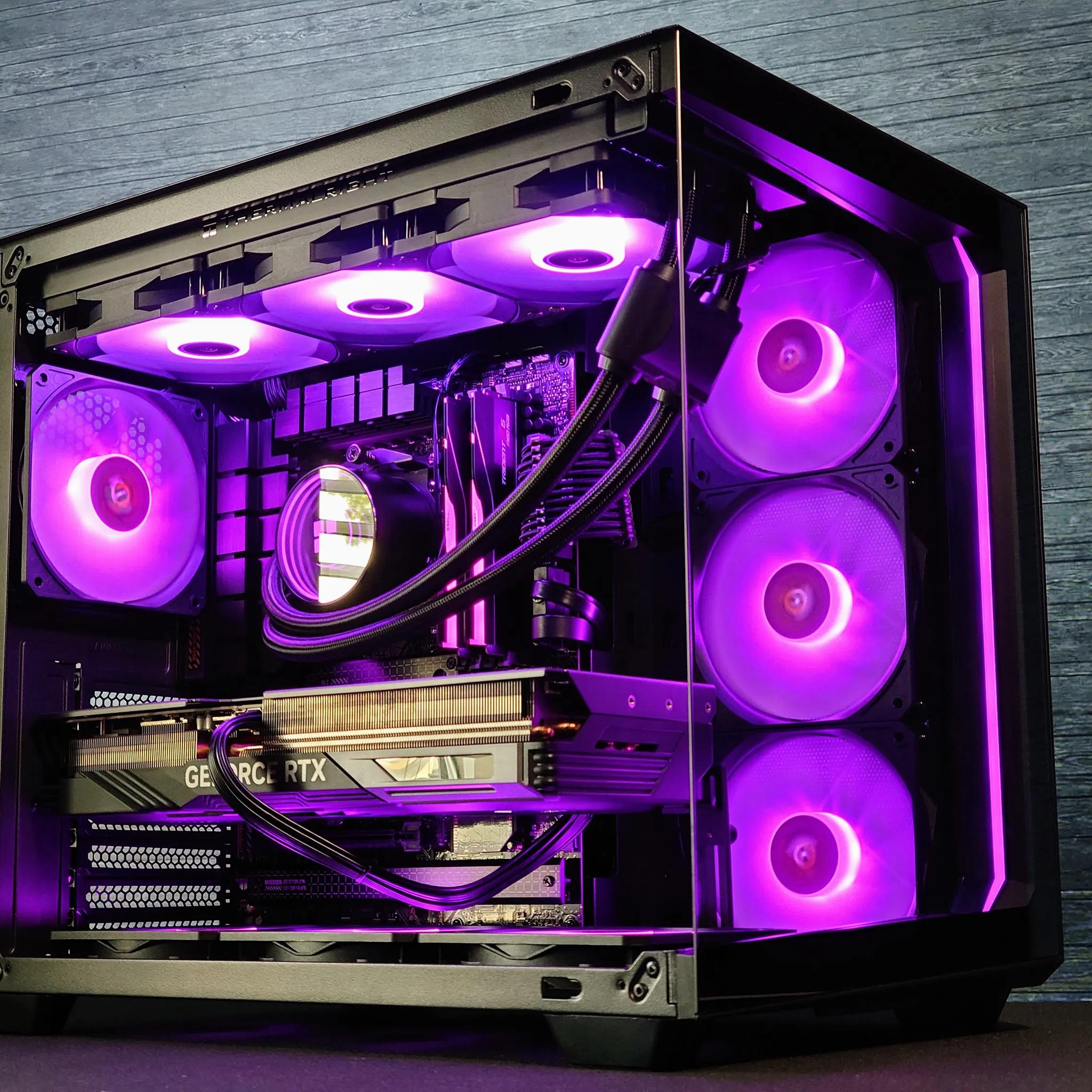 🌃🦇The Dark Knight 🦇Liquid Cooled Gaming PC🦇Nvidia RTX 4070 Ti 12GB🦇AMD Ryzen 7 7700🦇32GB DDR5