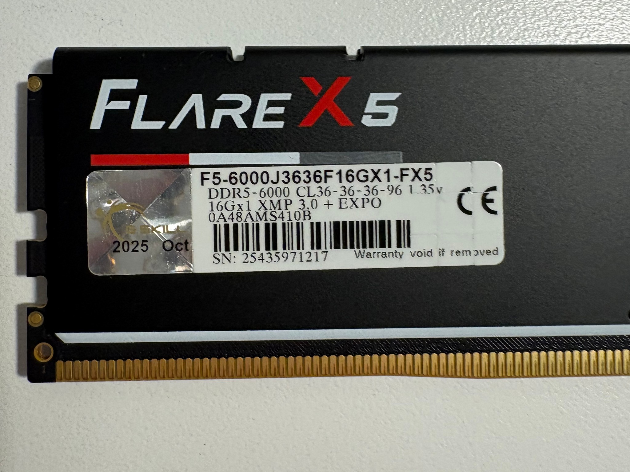 G.Skill Flare X5 16GB DDR5-5600 (1x16GB)