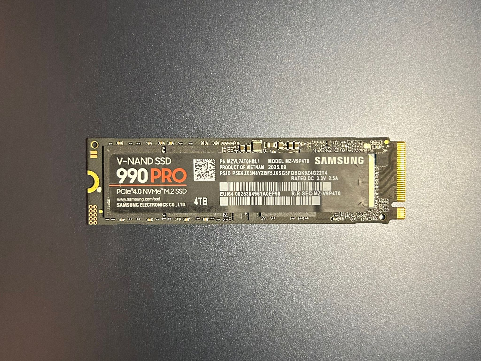 Samsung 990 PRO 4TB NVMe PCIe 4.0 M.2 2280