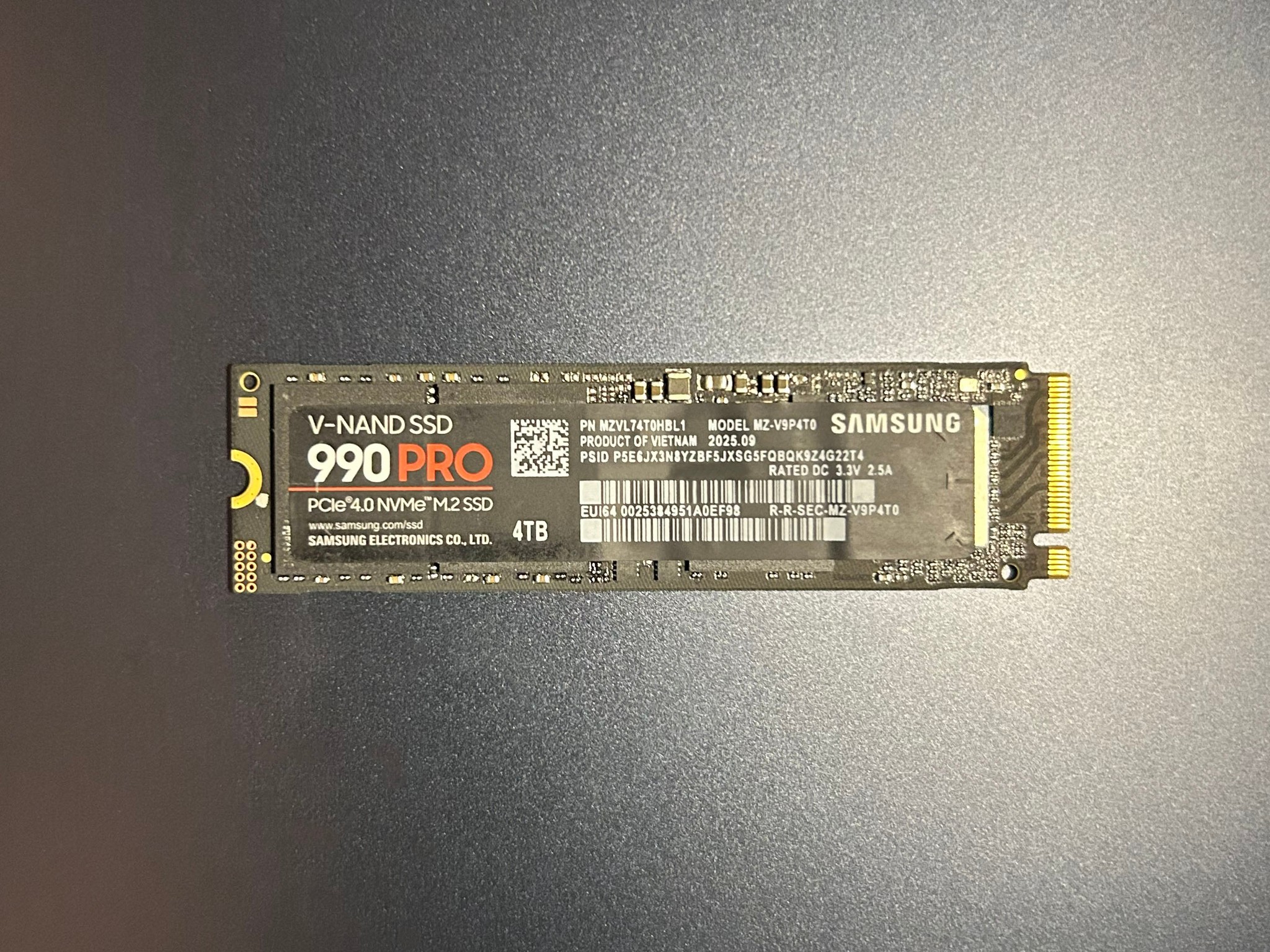 Samsung 990 PRO 4TB NVMe PCIe 4.0 M.2 2280