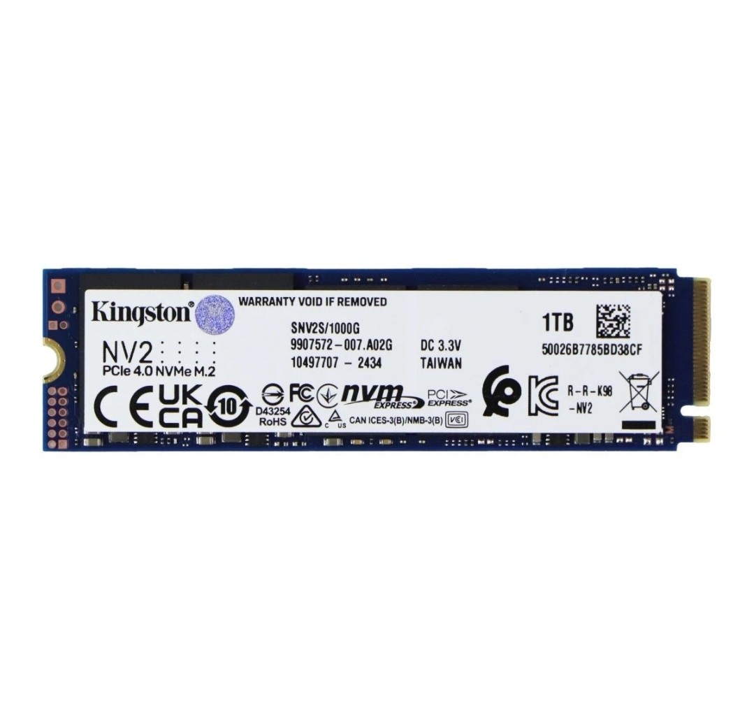 内蔵型SSD Kingston NV2 PCIe 4.0 NVMe M.2 SSD / 1TB 1TB NVMe SSD Kingston NV2 | Jawa
