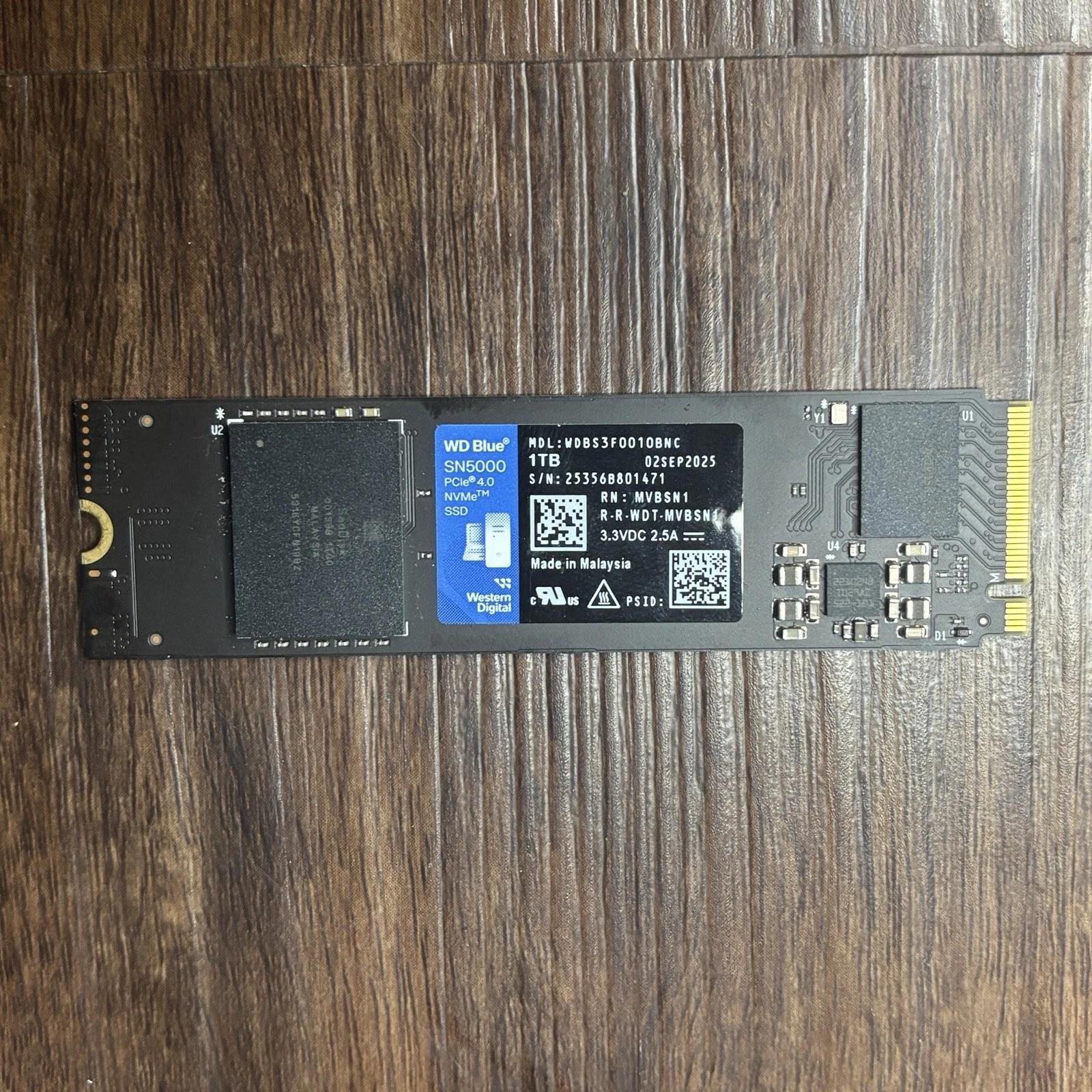 Western Digital WD Blue 1TB, M.2 2280, Internal SSD (WDS100T2B0B)