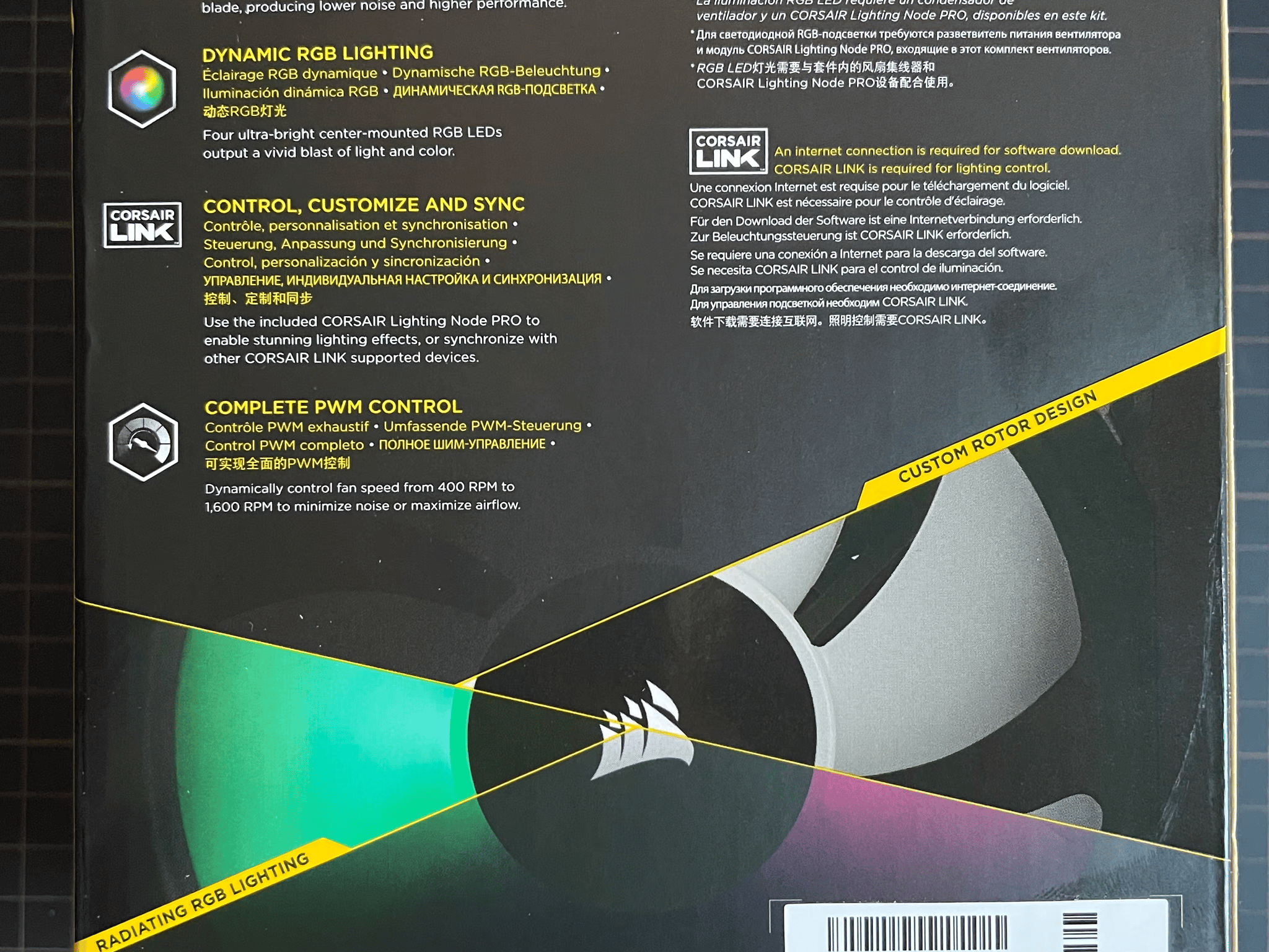 BNIB Corsair ML120 Pro RGB Fans 3-pack