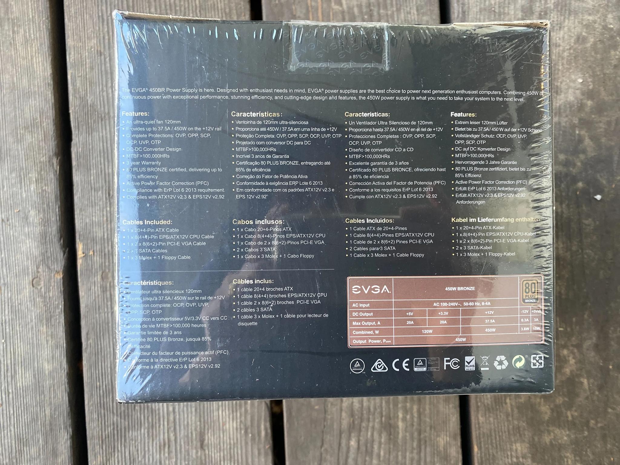 EVGA 450 BR Bronze Rated Power Supply