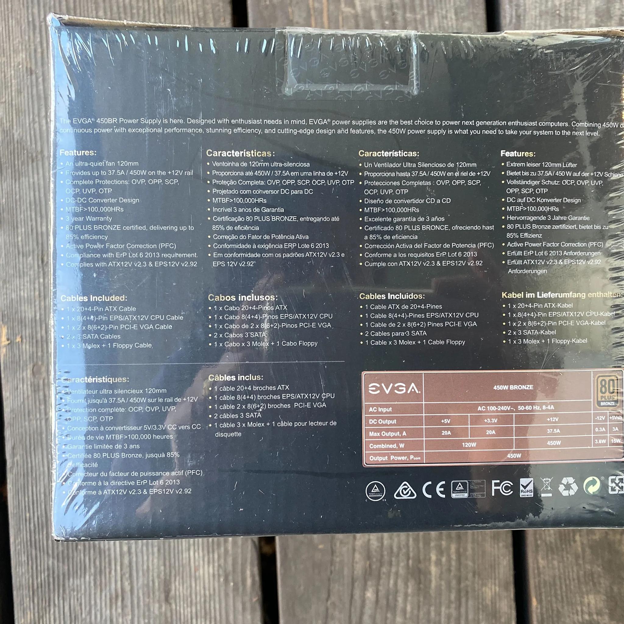EVGA 450 BR Bronze Rated Power Supply