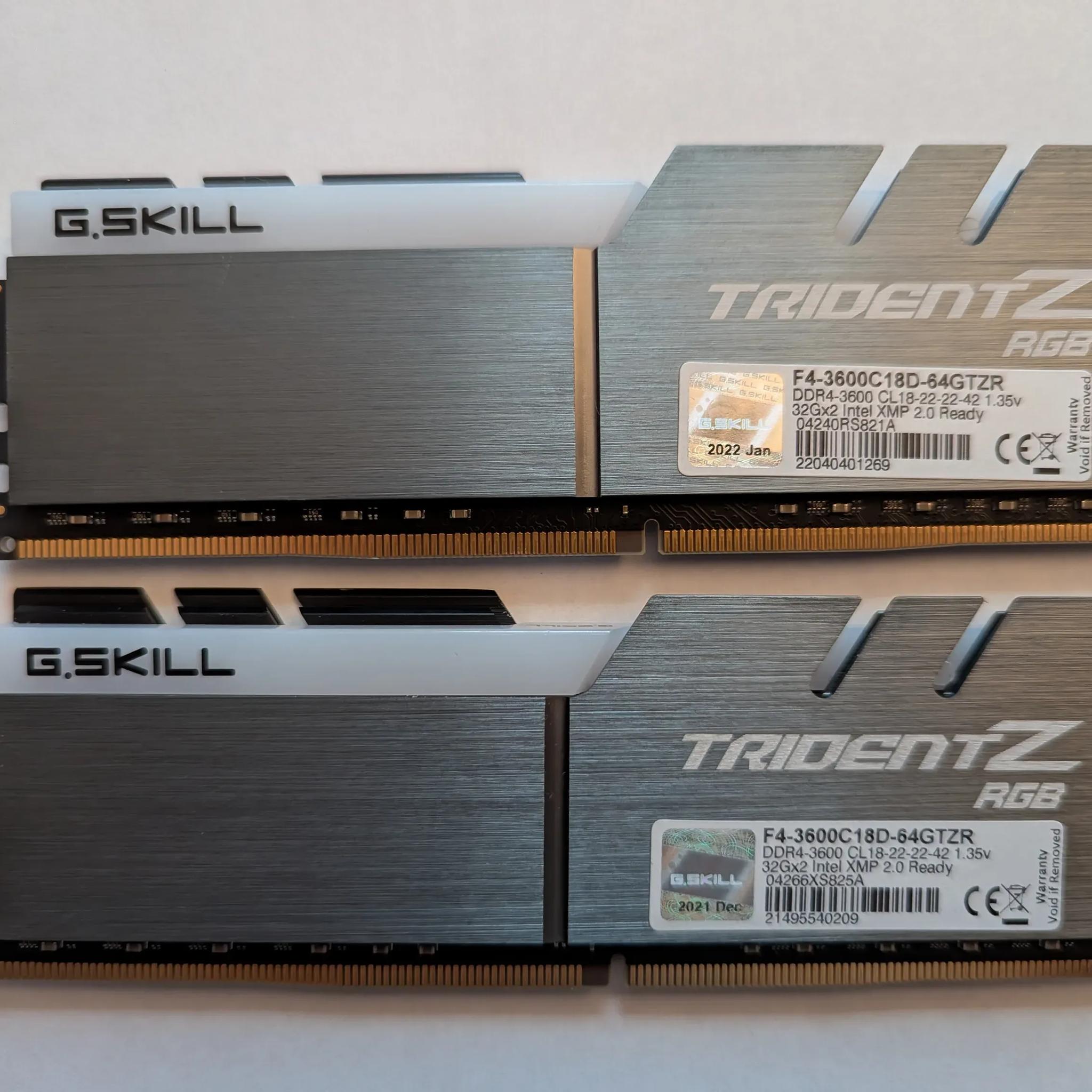 AMD Ryzen 7 5800X AM4 8-Core Processor BNIB + G.SKILL TridentZ RGB 64GB (2 x 32GB) DDR4 3600Mhz