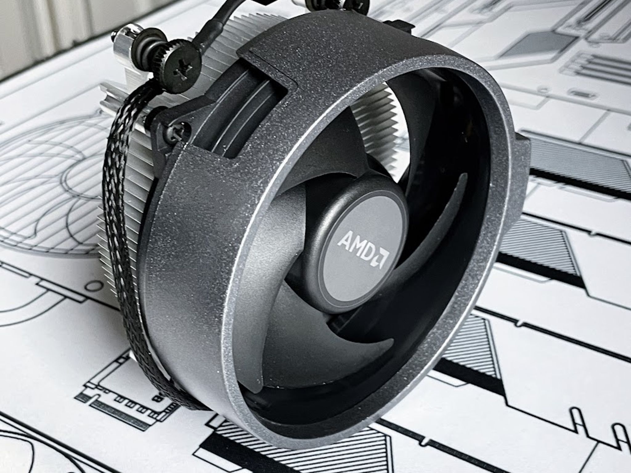 TITANIUM - 1 of 1 AMD Wraith Stealth Socket AM4/AM5 4-Pin Custom Painted Stock Cooler