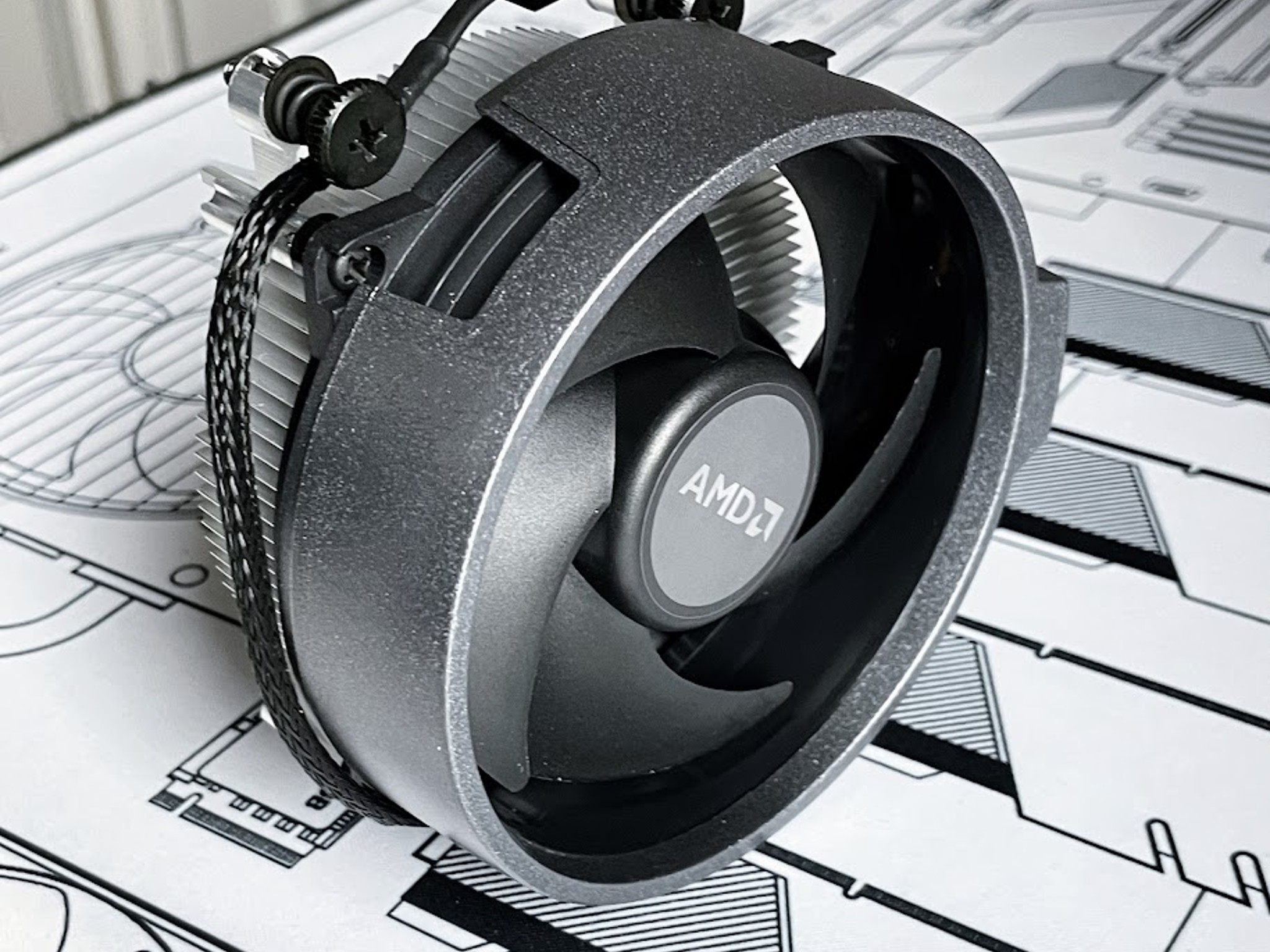 TITANIUM - 1 of 1 AMD Wraith Stealth Socket AM4/AM5 4-Pin Custom Painted Stock Cooler