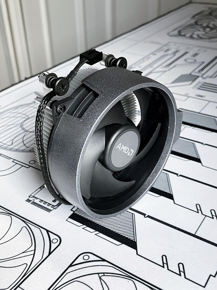 TITANIUM - 1 of 1 AMD Wraith Stealth Socket AM4/AM5 4-Pin Custom Painted Stock Cooler
