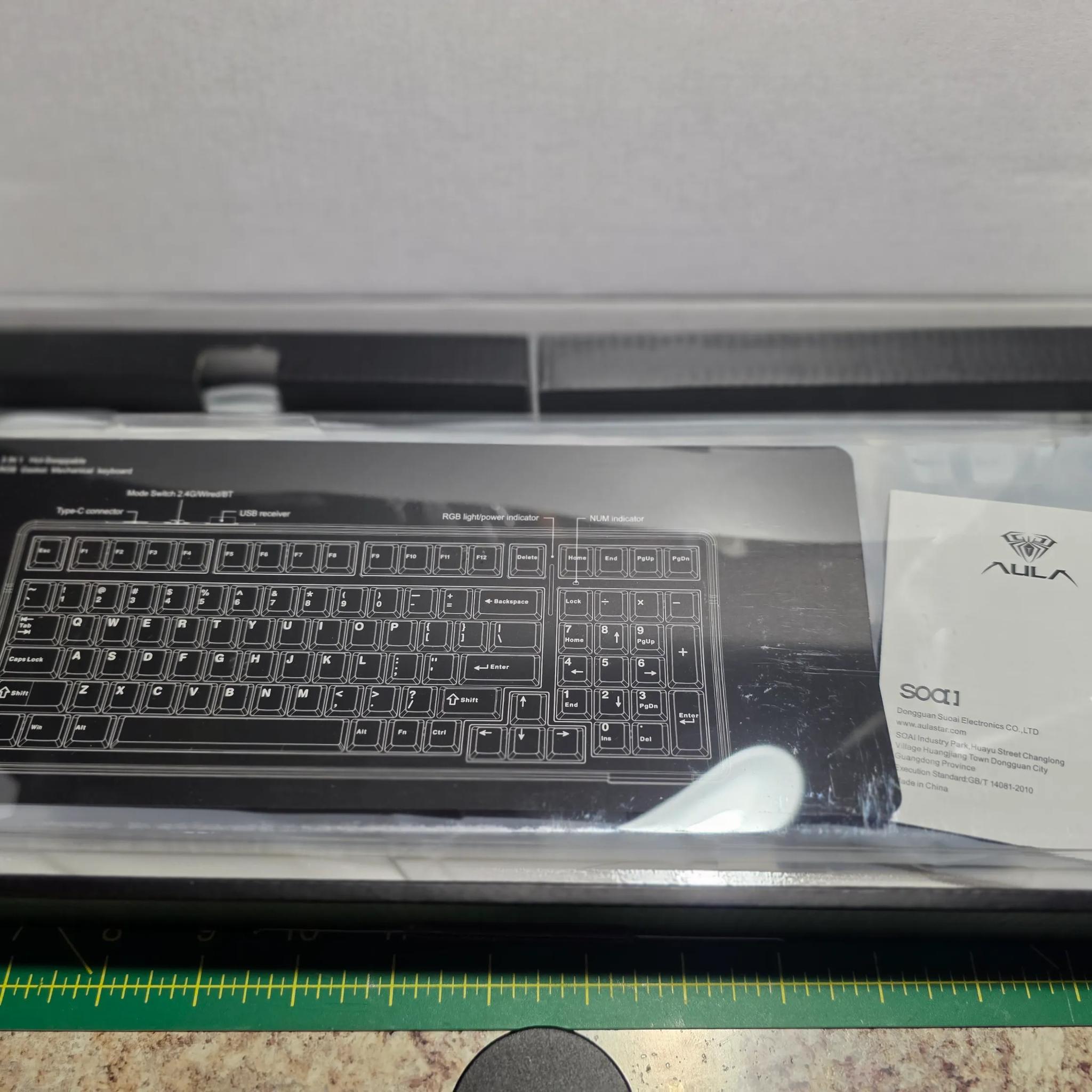 AULA F99 Wireless Mechanical Keyboard - Blue & White, RGB, Hot-Swappable, 99 Keys, Pre-Lubed