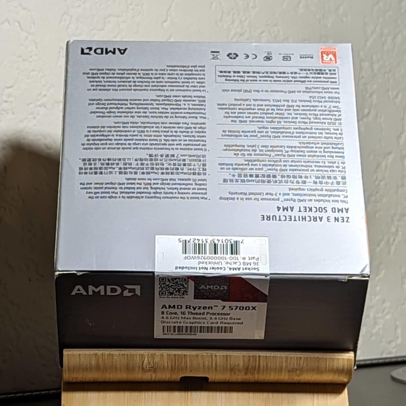 NEW AMD Ryzen 7 5700X 3.4 GHz 8-Core Processor