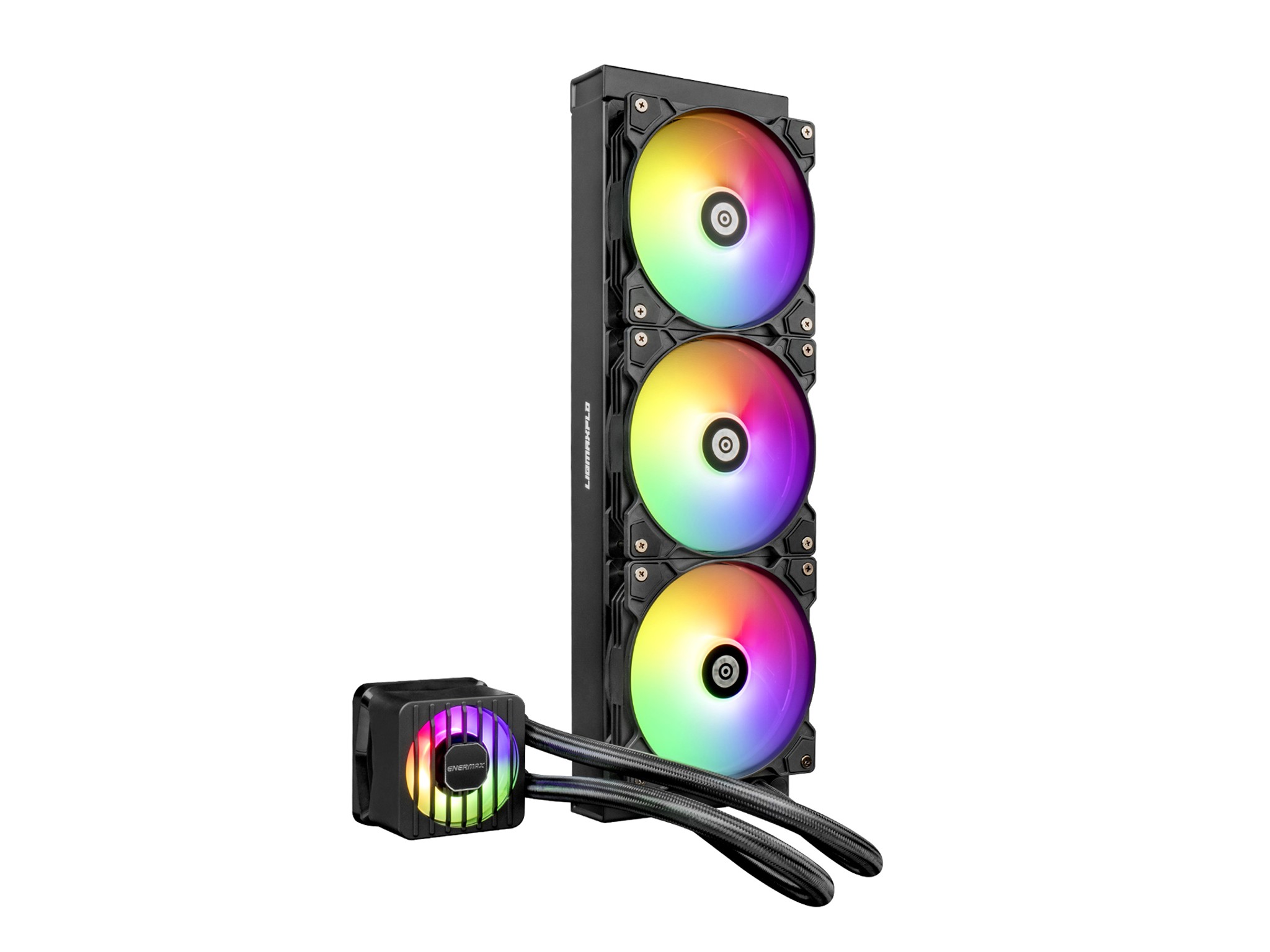 ENERMAX LIQMAXFLO 360 ARGB AIO CPU Liquid Cooler - 60mm VRM Fan - 400W TDP - 38mm Thick Radiator