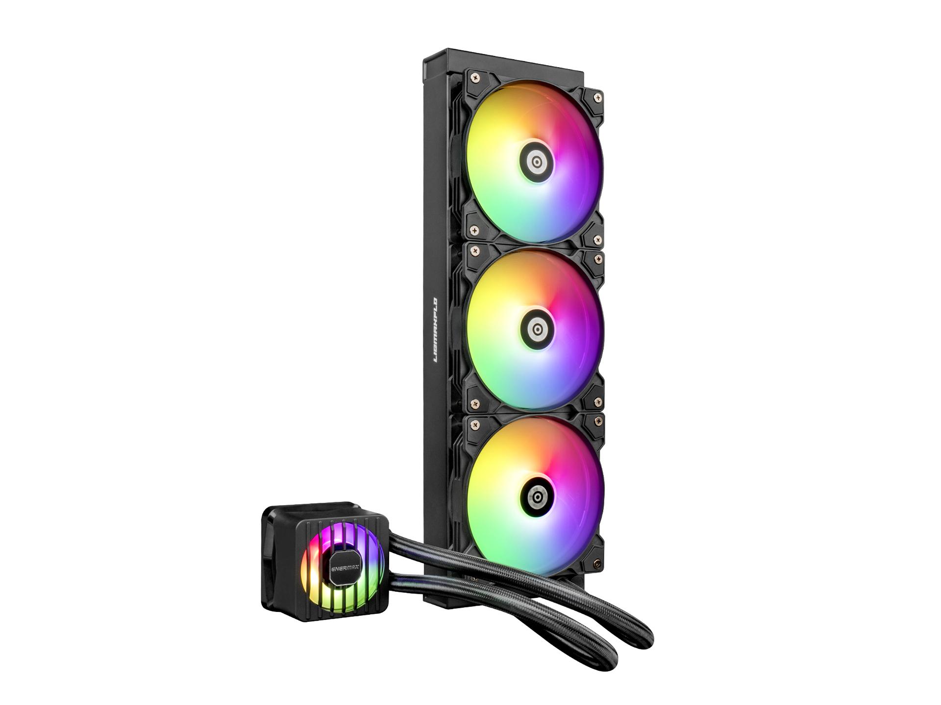 ENERMAX LIQMAXFLO 360 ARGB AIO CPU Liquid Cooler - 60mm VRM Fan - 400W TDP - 38mm Thick Radiator