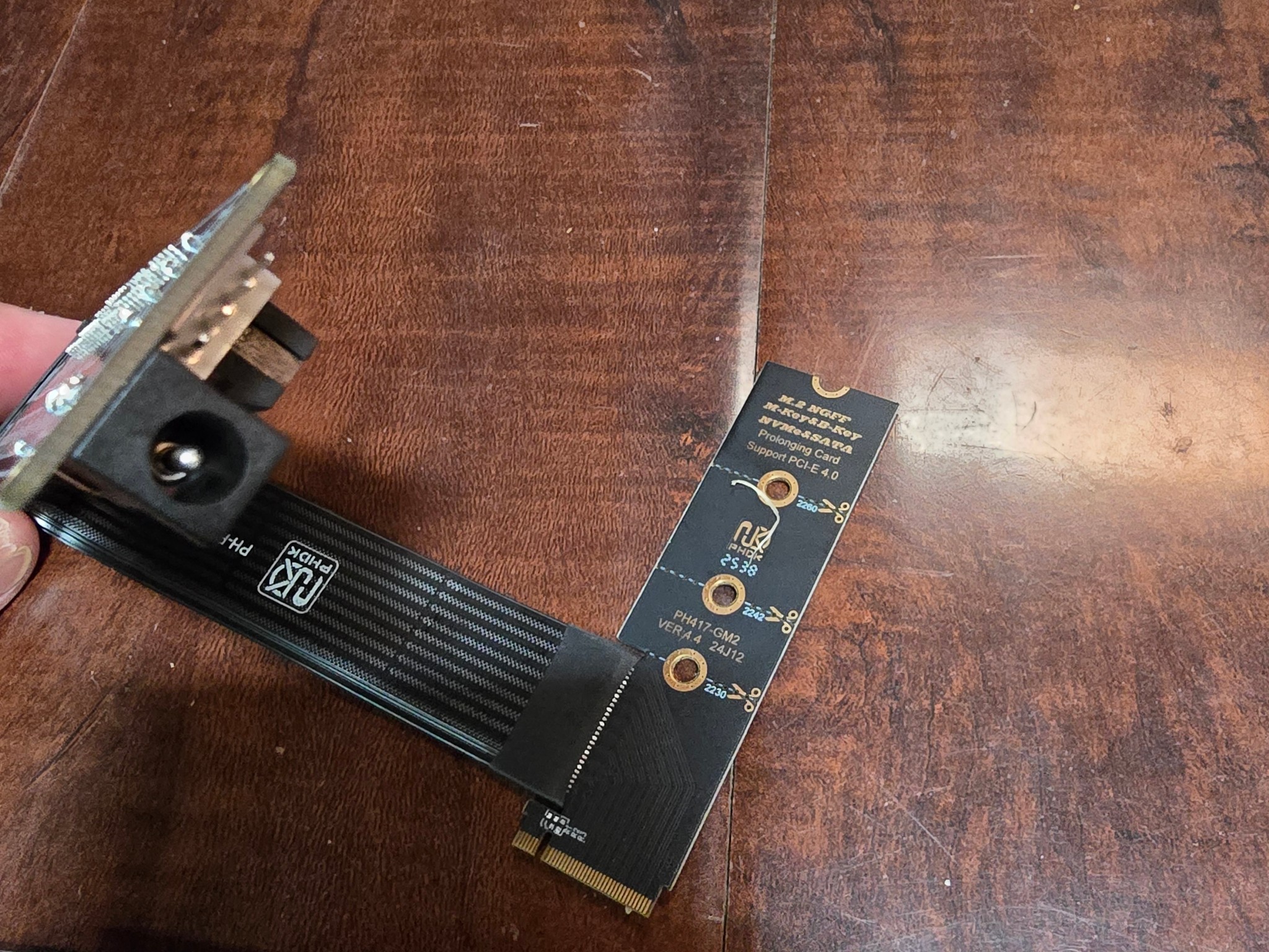NGFF M.2 NVMe M-Key Right Angled Type 90 Degree to PCI-E X1 X4 X8 X16 Cable 30cm GPU M2 2260 2280