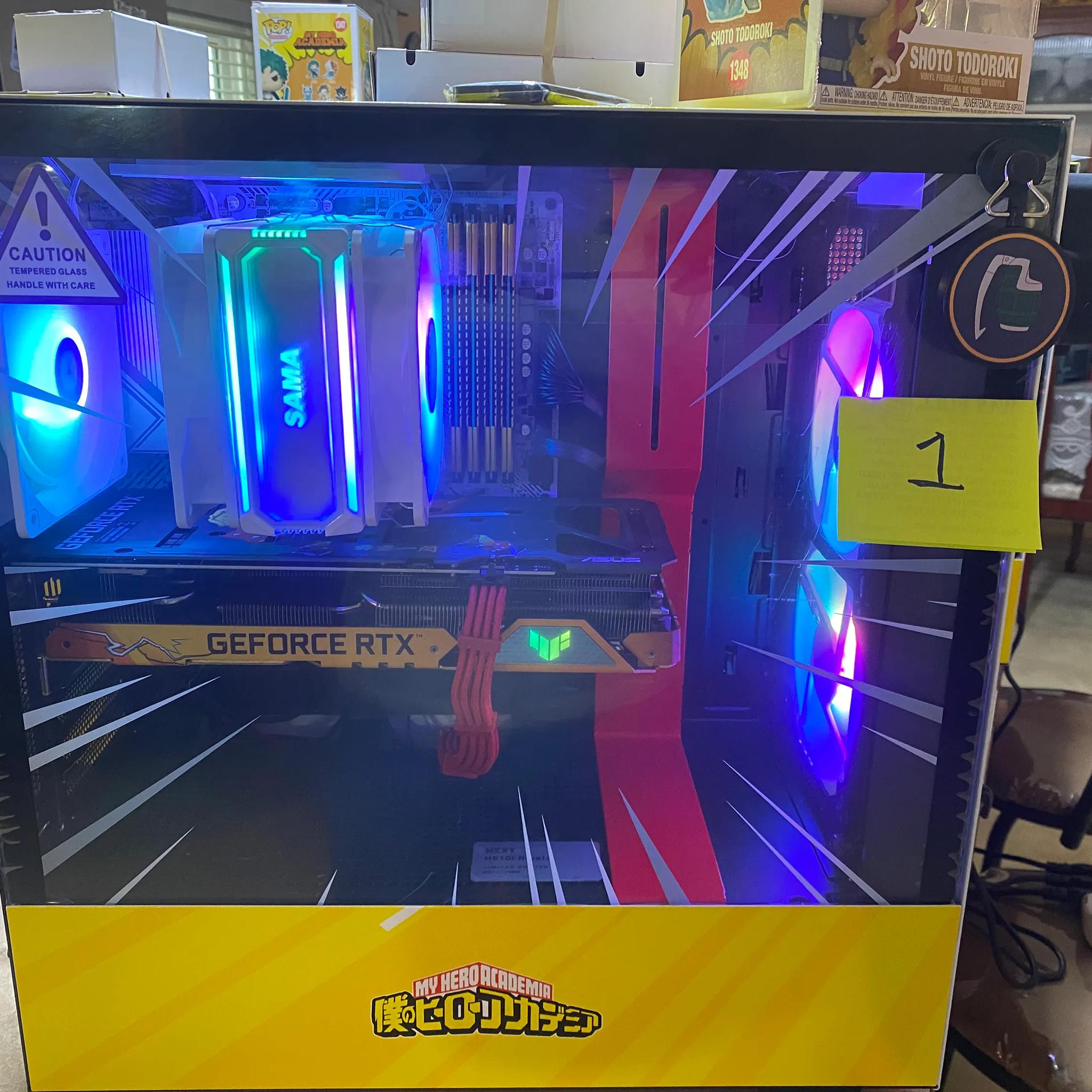 Gaming PC My Hero Academia Themed, Ryzen 5 5600, RTX 3060 12GB (Demonslayer), 2TB NVME, 32GB Ram