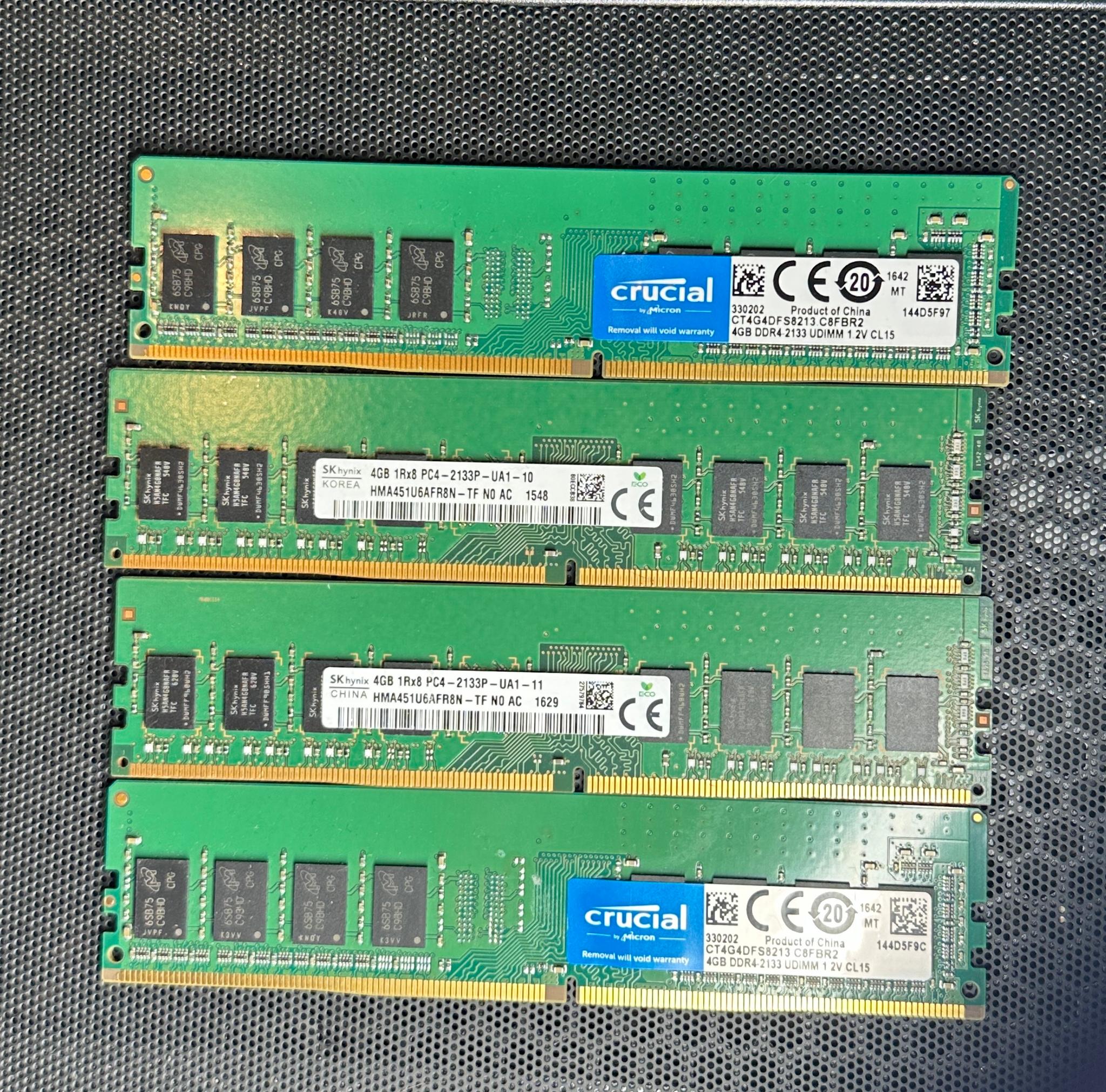 16GB DDR4 (4x4GB) 2133 MHZ