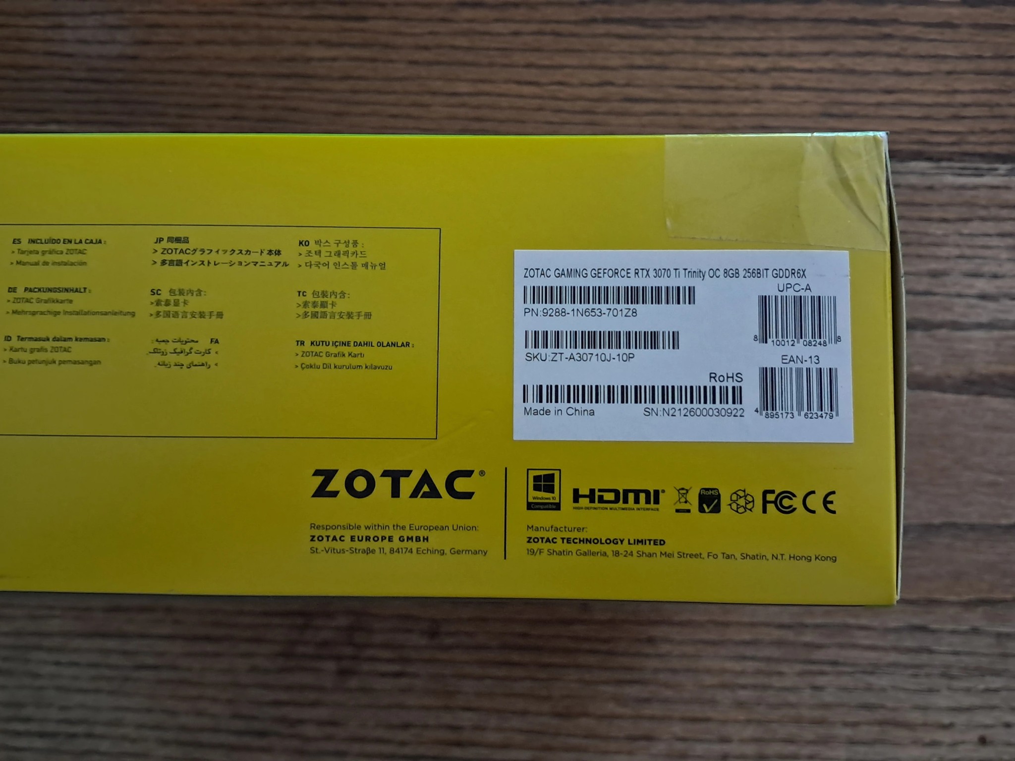 Zotac 3070 Ti Trinity OC