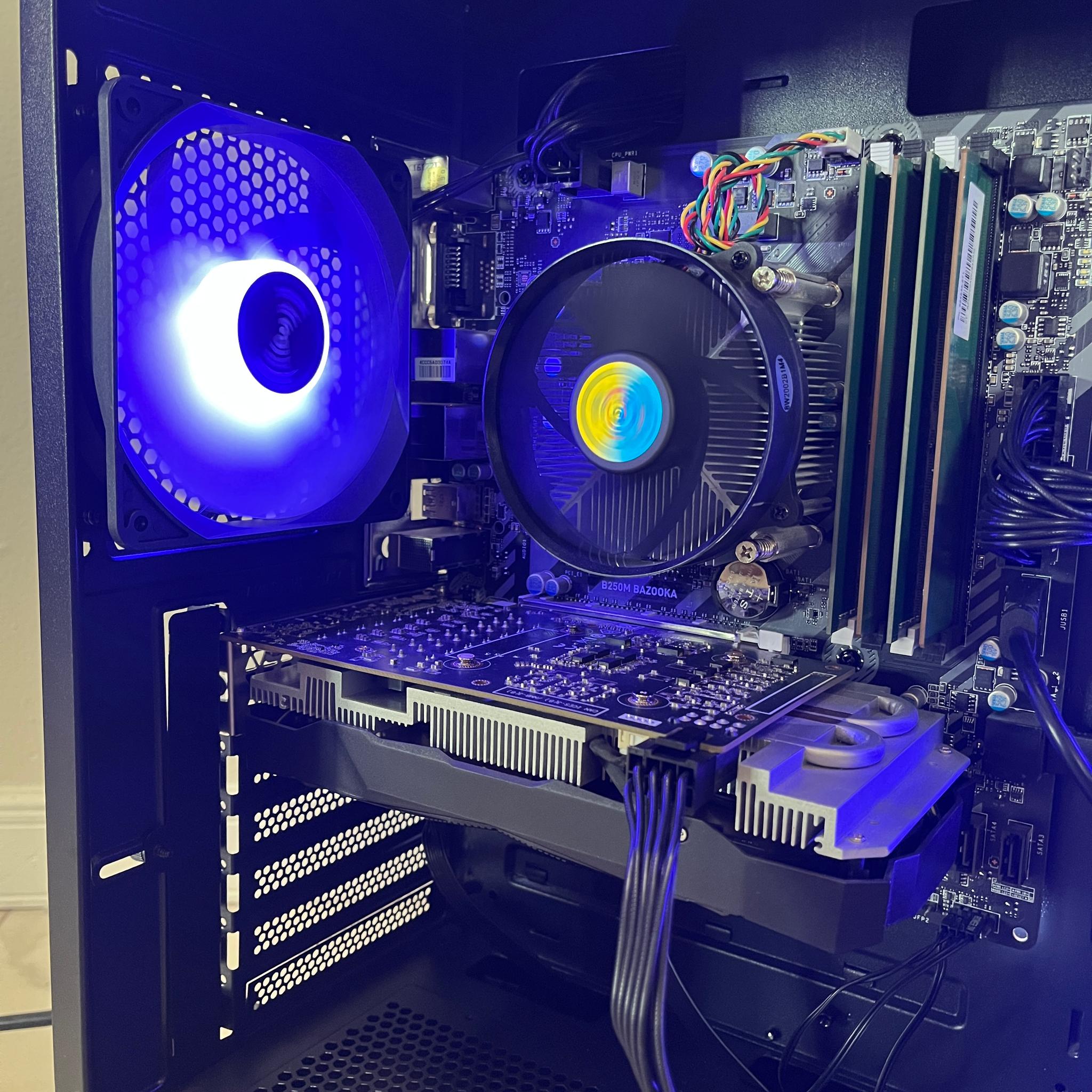 NVIDIA RTX 2060 Super, Intel Core i5-7400, 16GB RAM, 878GB Storage, RGB Gaming PC w/ Wi-Fi & BT