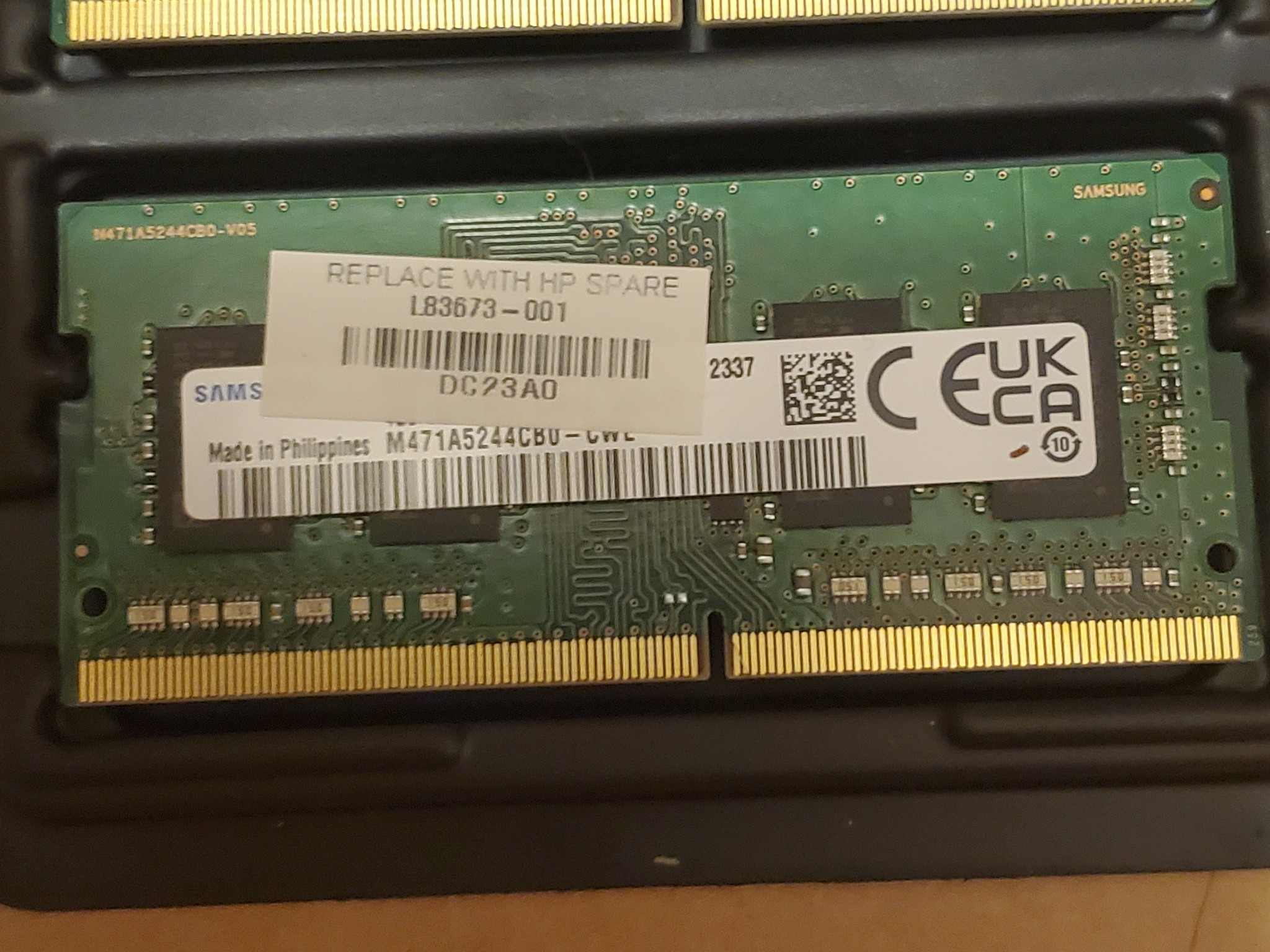 Used HP DDR4 RAM (2) 4GB sticks