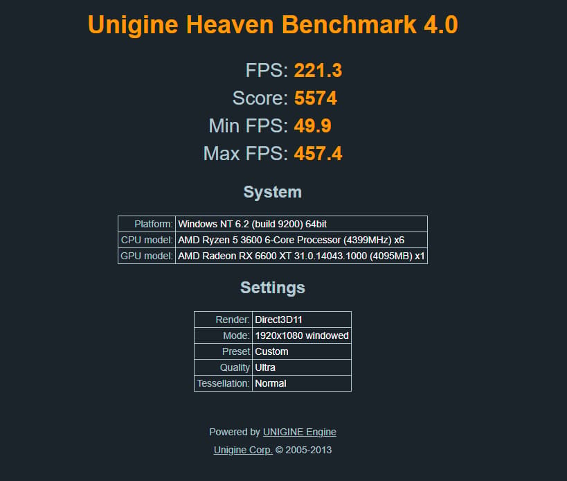 MSI Radeon RX 6600 XT Mech OC GPU 