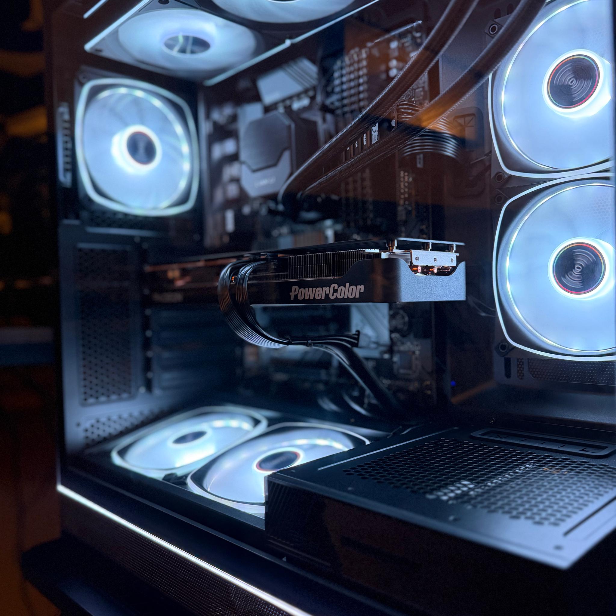 ❄️ GLACIER | RX 9070 GRE 12GB • Ryzen 7 5800X • 32GB • WiFi 6 • 360mm AIO