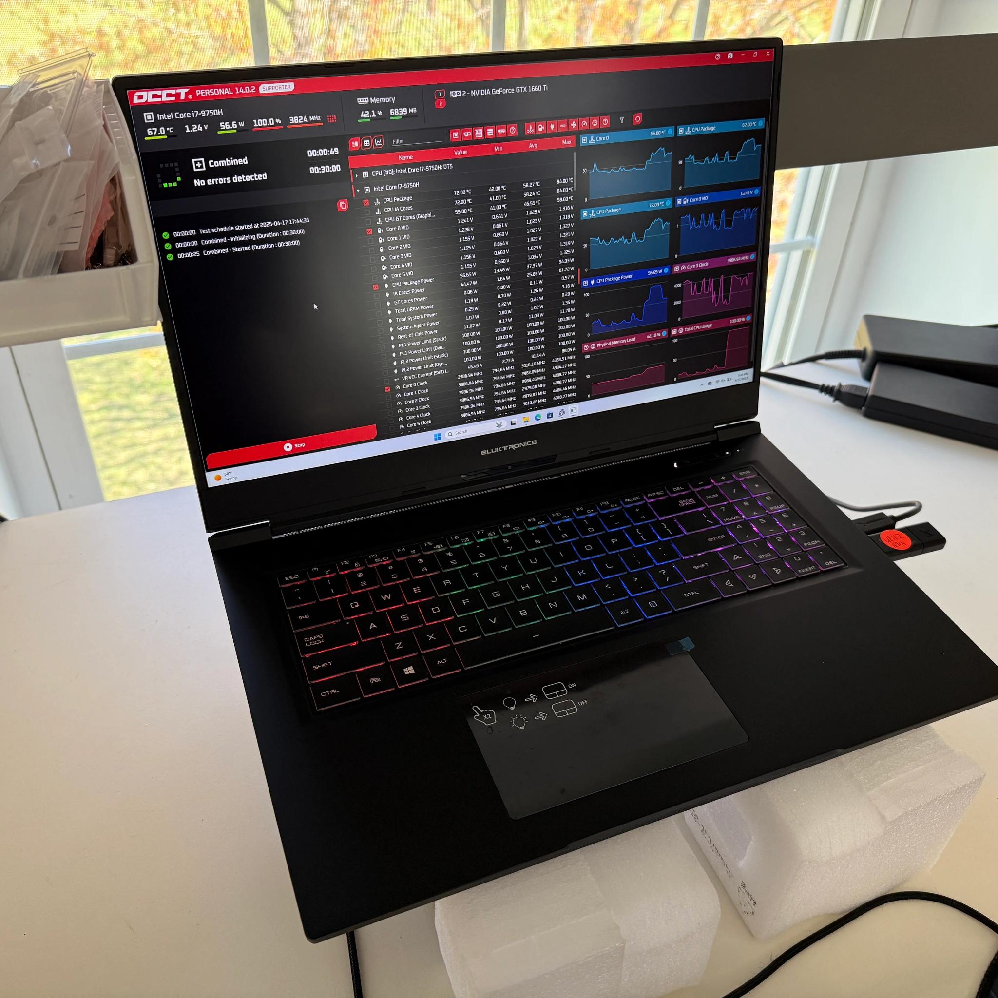 Eluktronics Max-17, i7-9750H, GTX 1660Ti, 16GB RAM, 1TB SSD, 144HZ