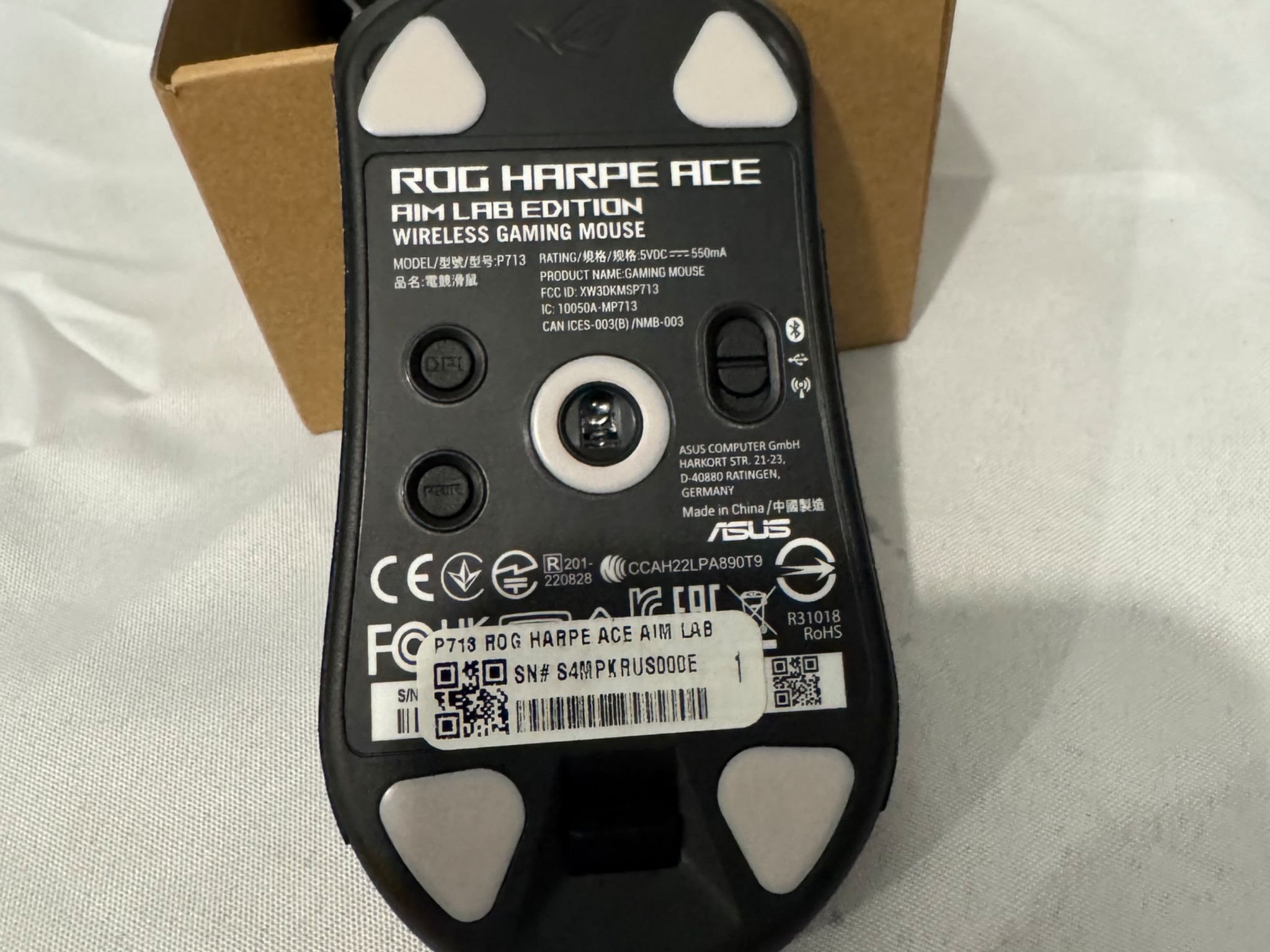 Like New RMA Replacement ASUS ROG Harpe ACE AIM lab mouse