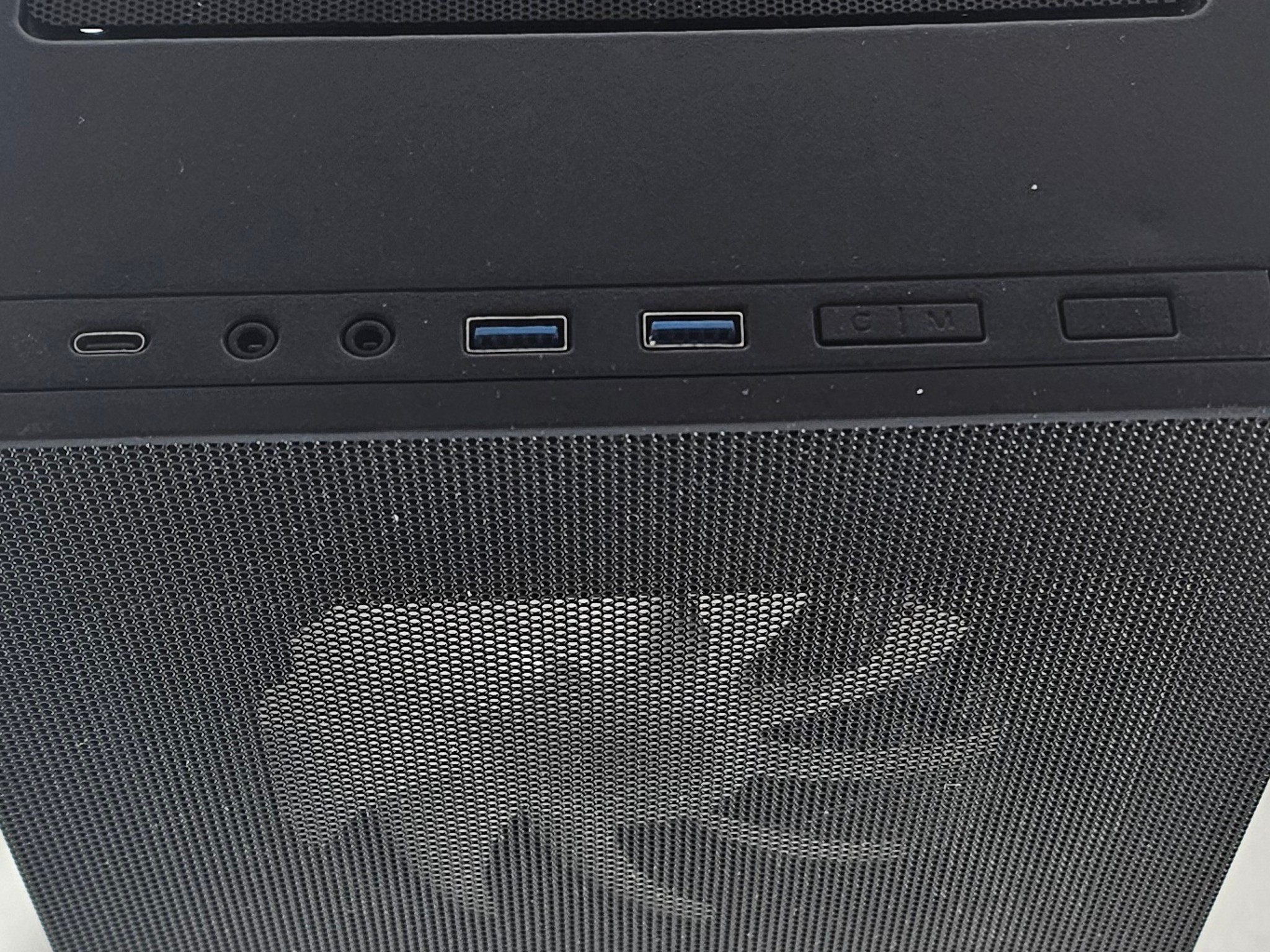 Black PowerSpec PC Case with Tempered Glass w/ 3 Fans