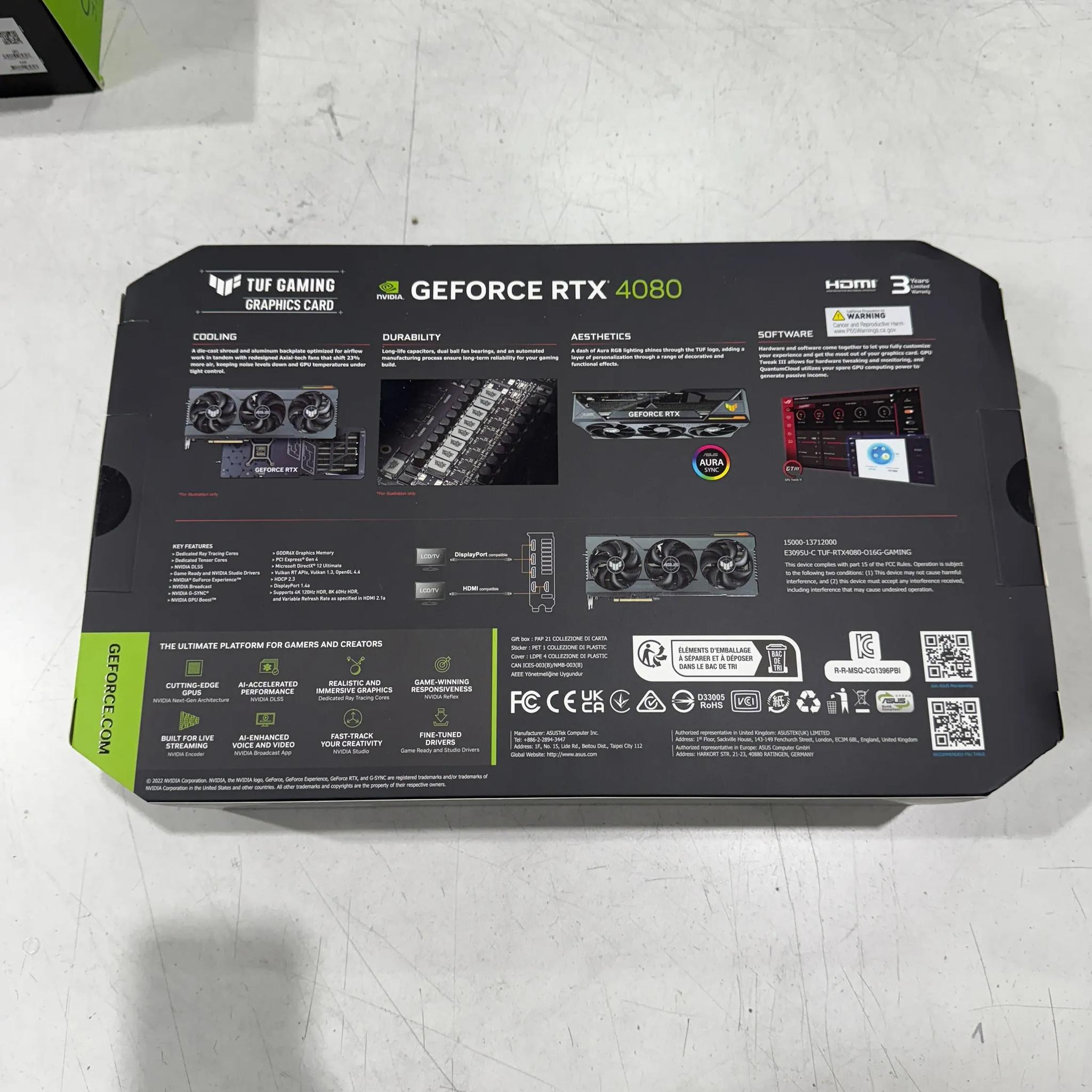 ASUS TUF OC RTX 4080 16GB - New in box