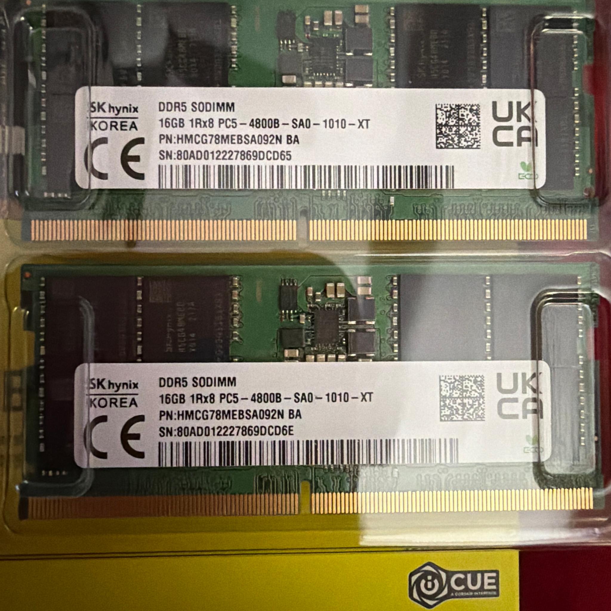DDR5 Sodimm 32GB 4800 Dual Channel SK Hynix