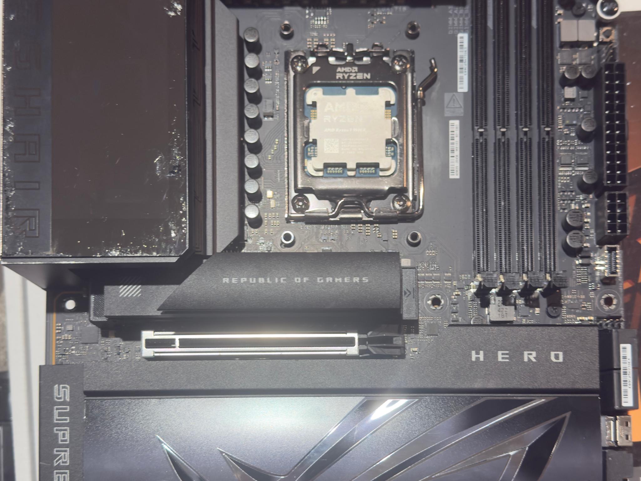 AMD Ryzen 9 9900X 12-Core CPU + ASUS ROG Crosshair X870E Hero AM5 Mobo Bundle