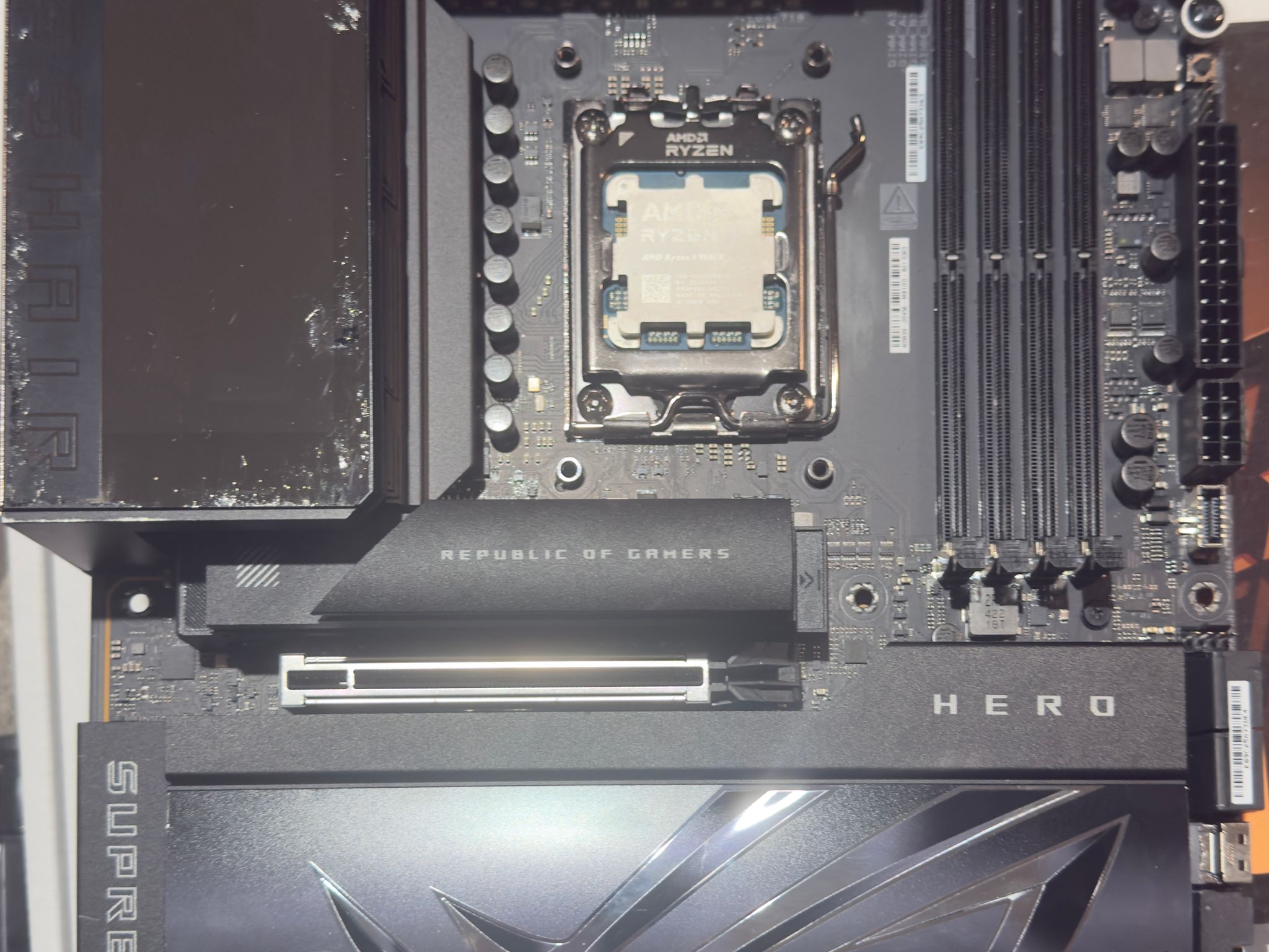 AMD Ryzen 9 9900X 12-Core CPU + ASUS ROG Crosshair X870E Hero AM5 Mobo Bundle