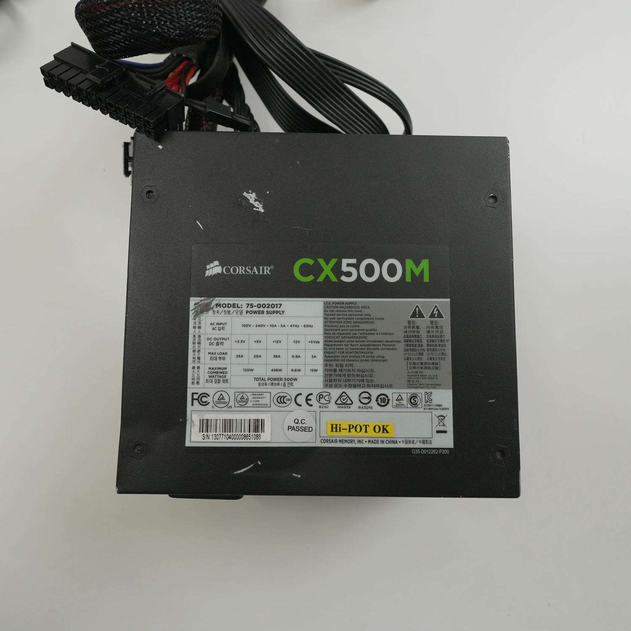 Corsair CX500M Power supply w/ power cord