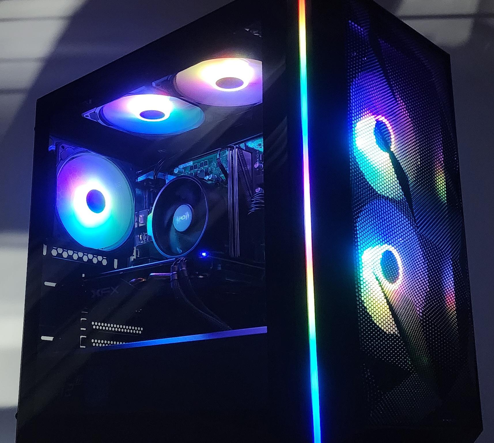 Gaming PC Ryzen 3 2300X 16GB RAM 256GB SSD + 1TB HDD RX 580 8GB Windows 11 Computer