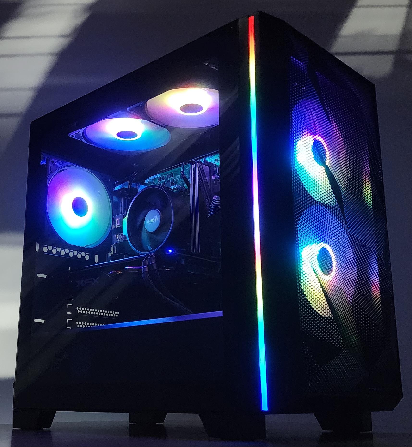 Gaming PC Ryzen 3 2300X 16GB RAM 256GB SSD + 1TB HDD RX 580 8GB Windows 11 Computer