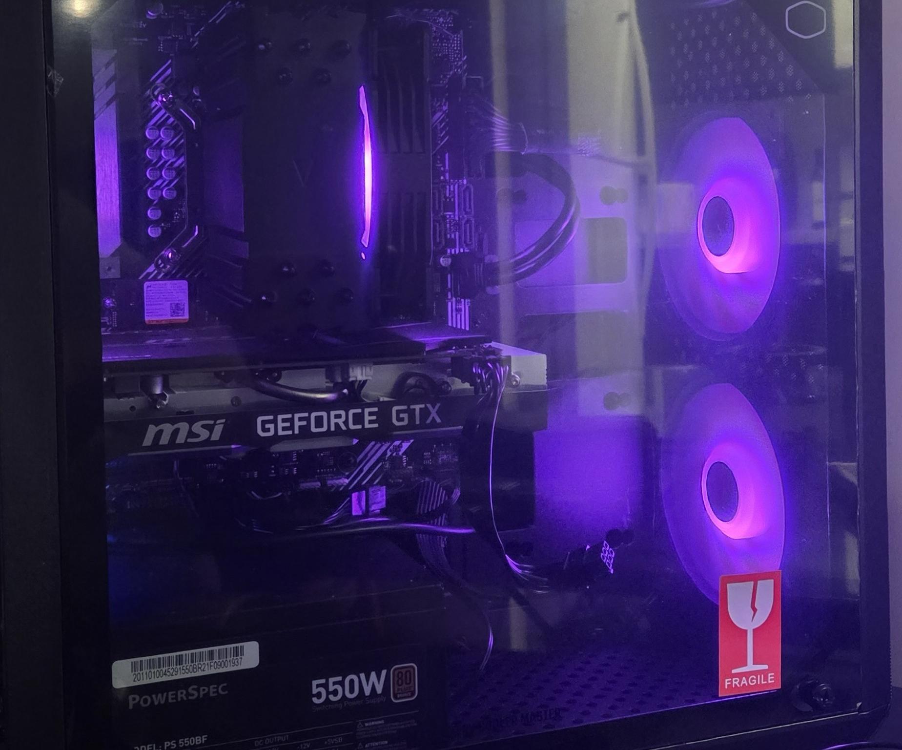 Black RGB Gaming PC - GTX 1660 Super | i5-10400F | 16GB RAM | NVMe SSD