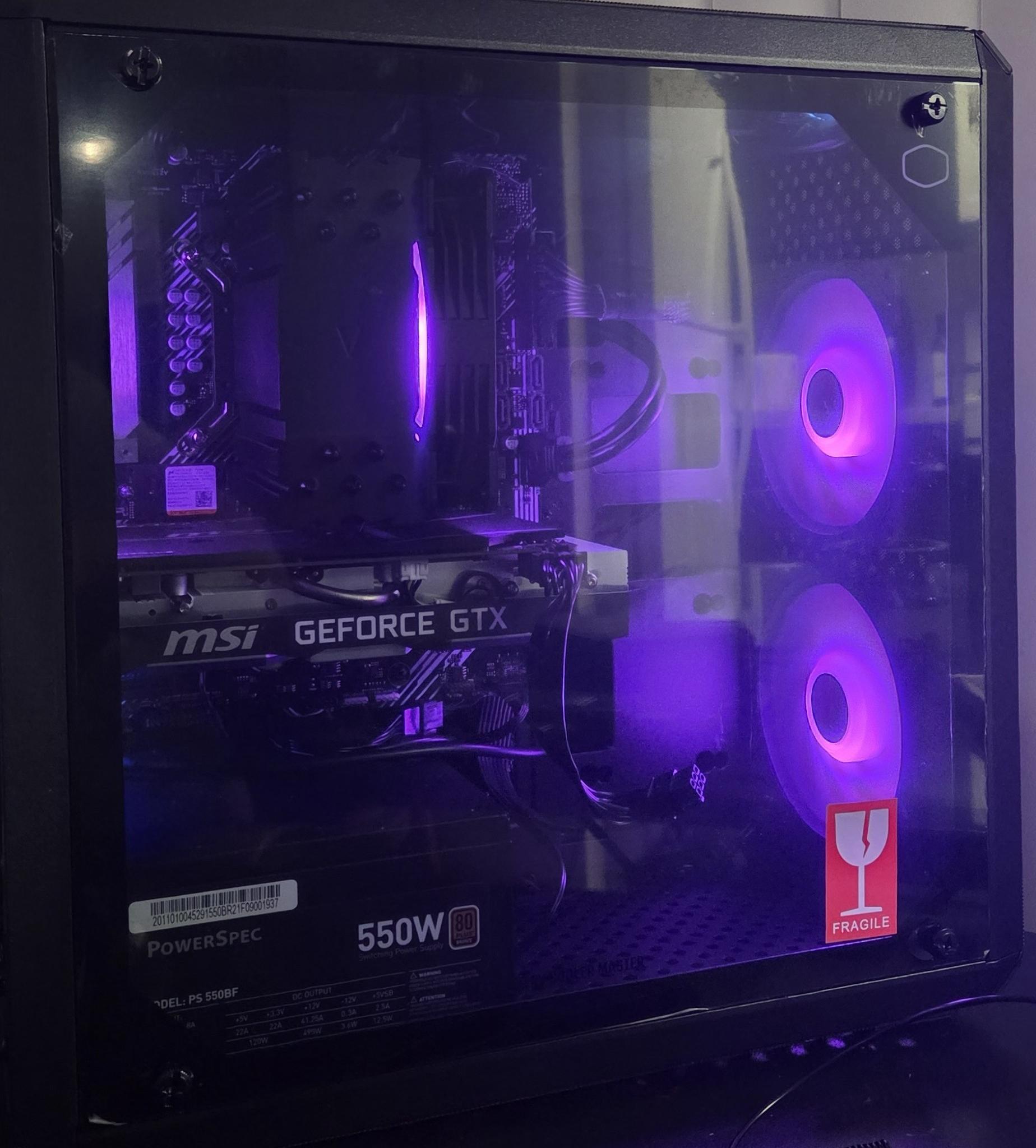 Black RGB Gaming PC - GTX 1660 Super | i5-10400F | 16GB RAM | NVMe SSD